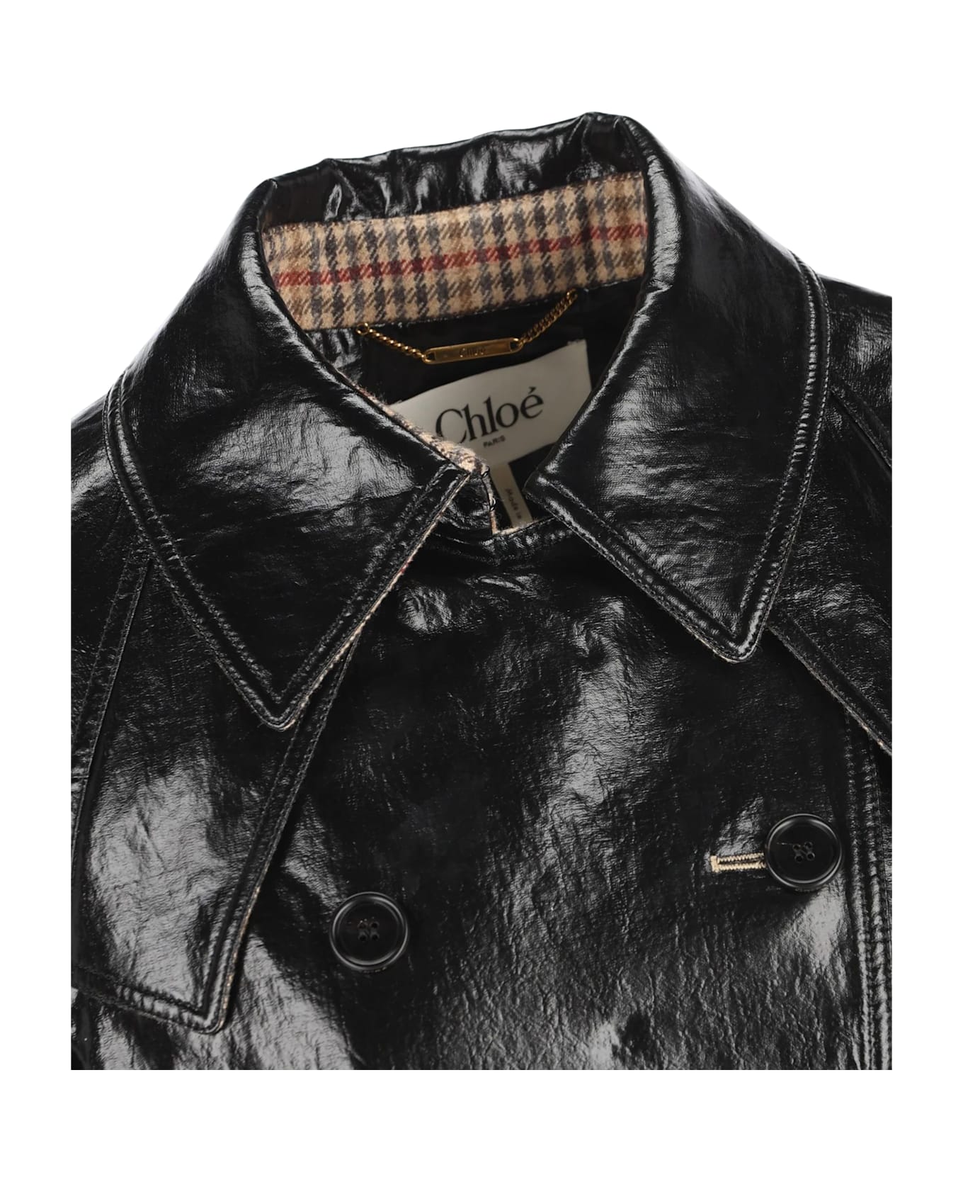 Chloé Short Double-breasted Riding Coat - Black