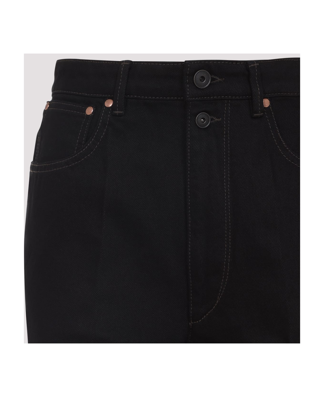 Lemaire High Waisted Straight Pants - Black