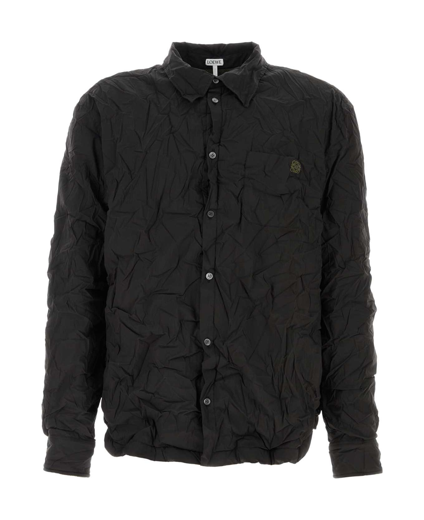 Loewe Black Poplin Shirt - BLACKGREEN
