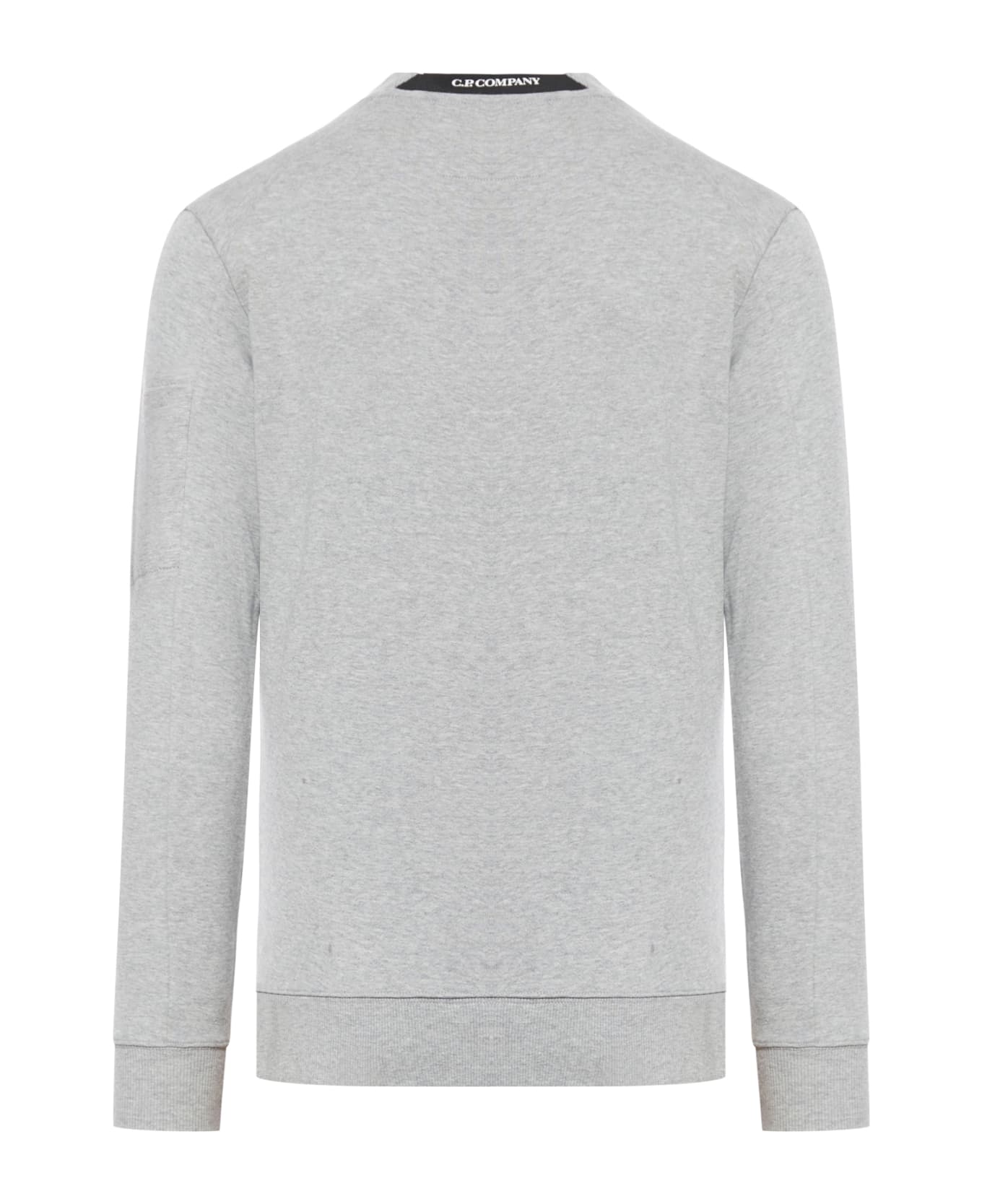 C.P. Company 'diagonal Raised Fleece' Grey Cotton Sweatshirt - Grey Melange