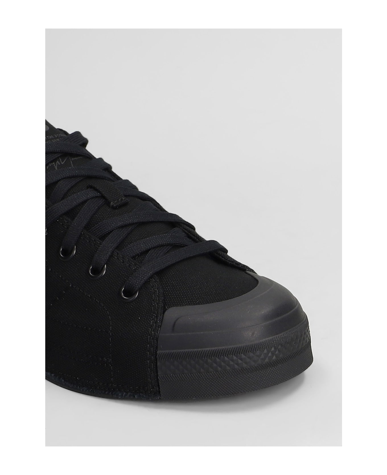 Y-3 Nizza Low Sneakers In Black Canvas - black