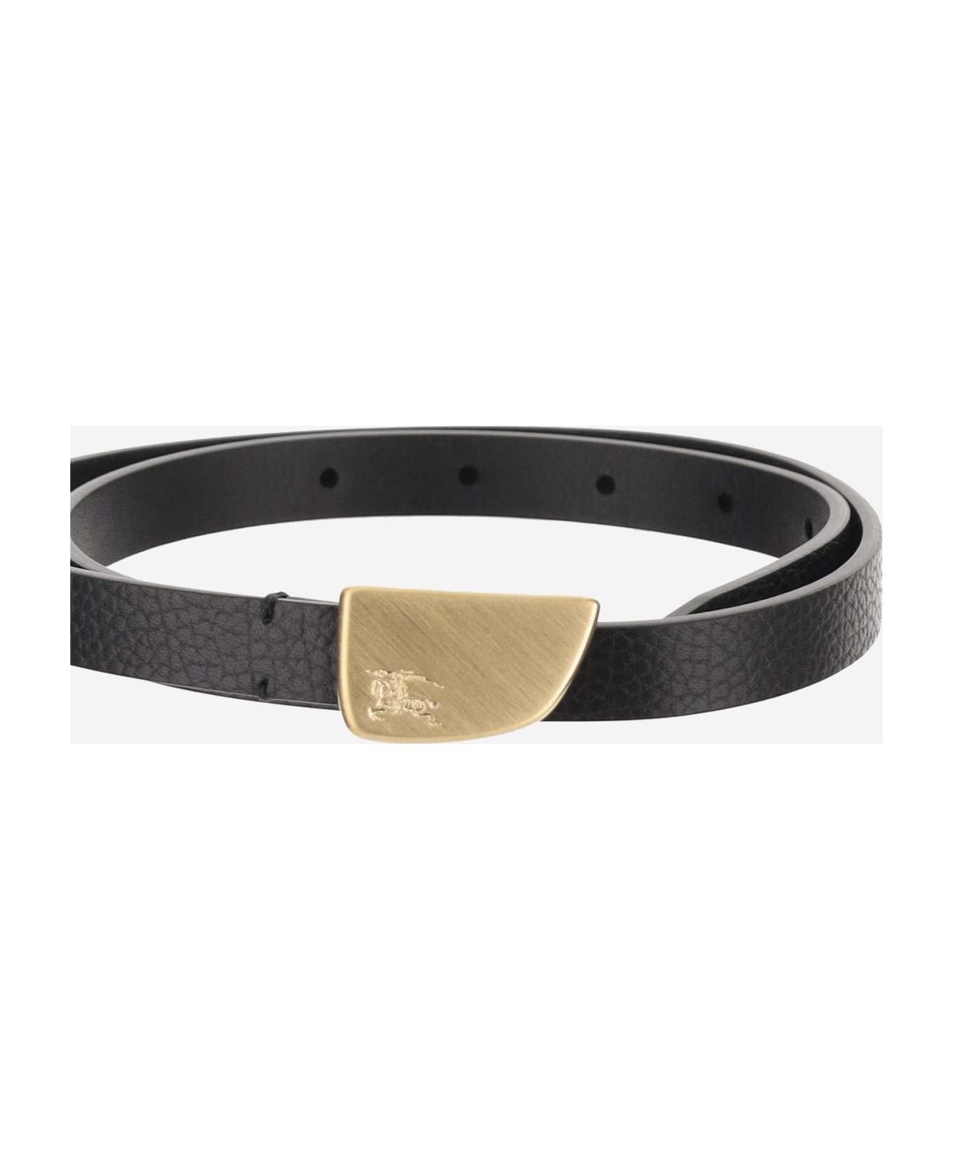 Burberry Leather Shield Belt - Black