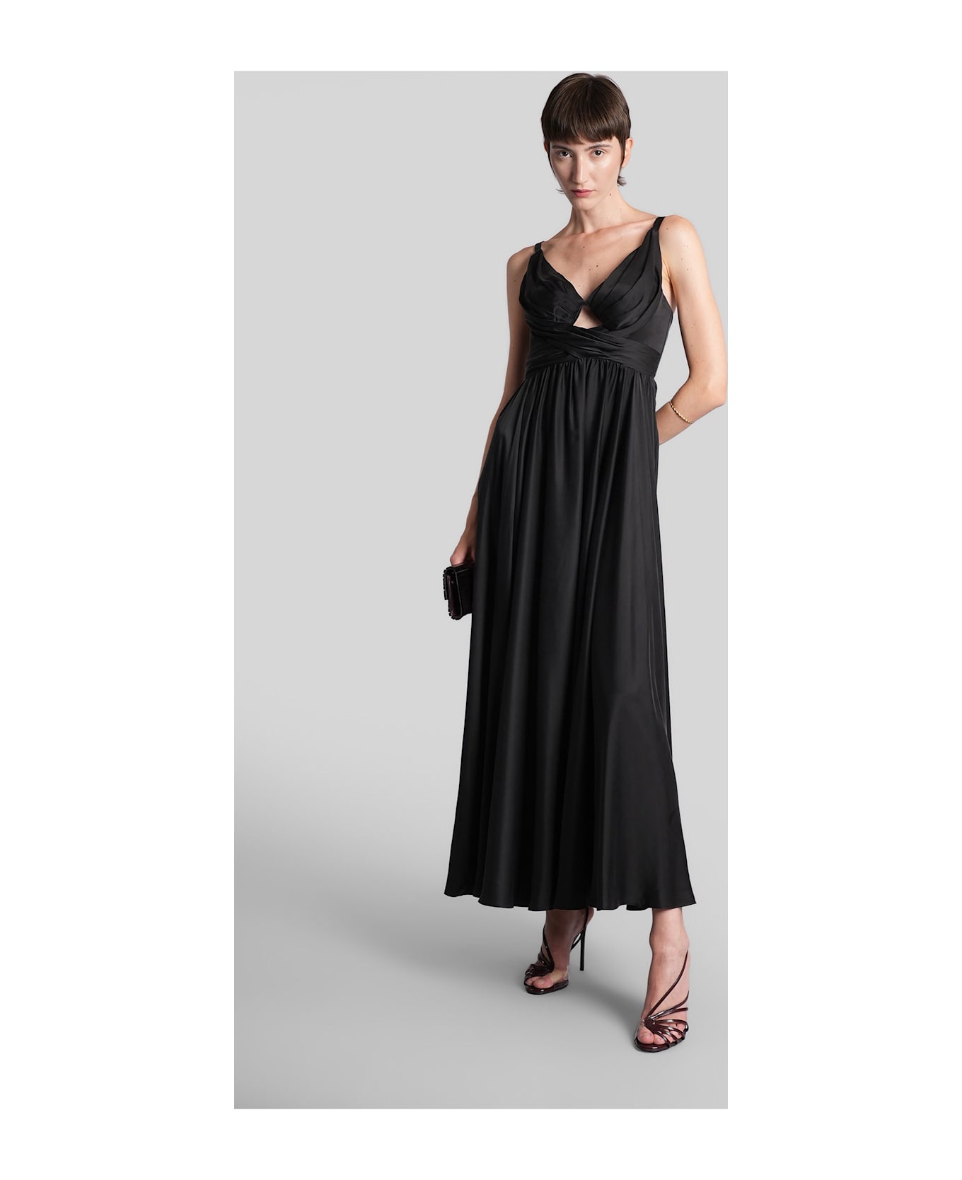 Zimmermann Long Dress In Black Silk - black