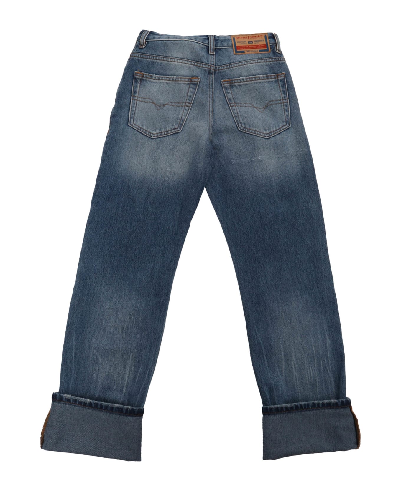Diesel Blue Jeans With Cuffs - BLUE ボトムス