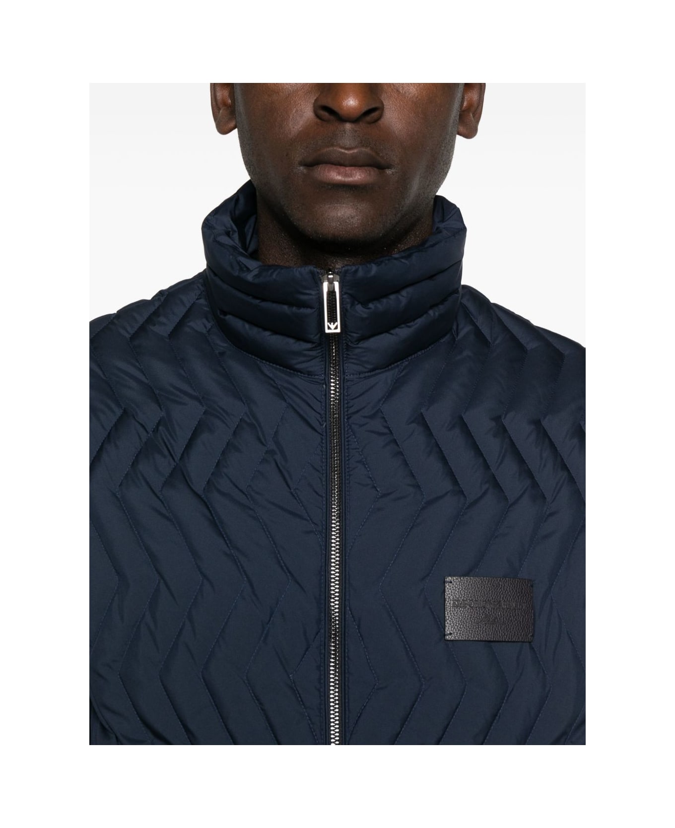 Emporio Armani Quilted Down Jacket - Blue