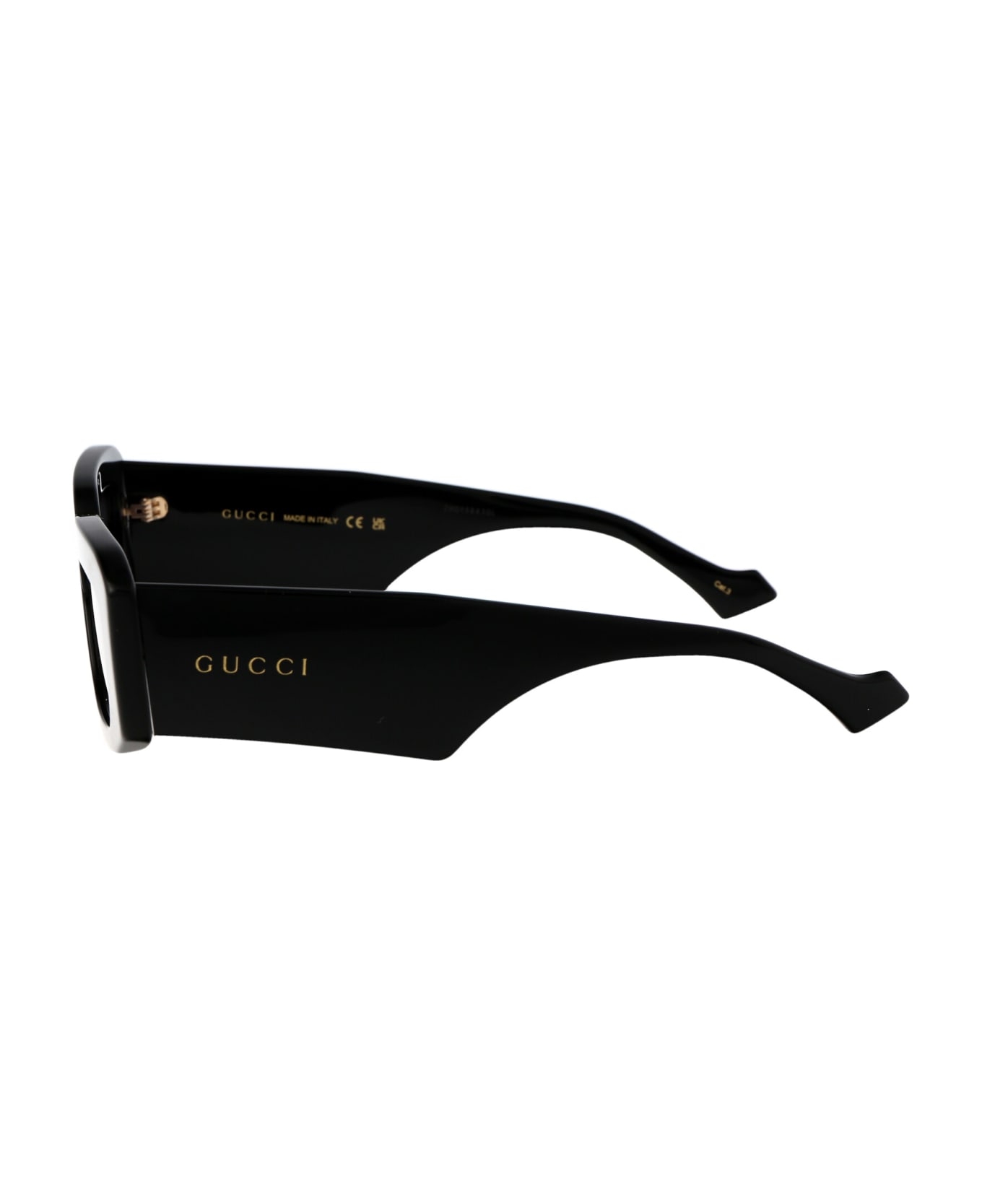 Gucci Eyewear Gg1426s Sunglasses - 001 BLACK BLACK GREY