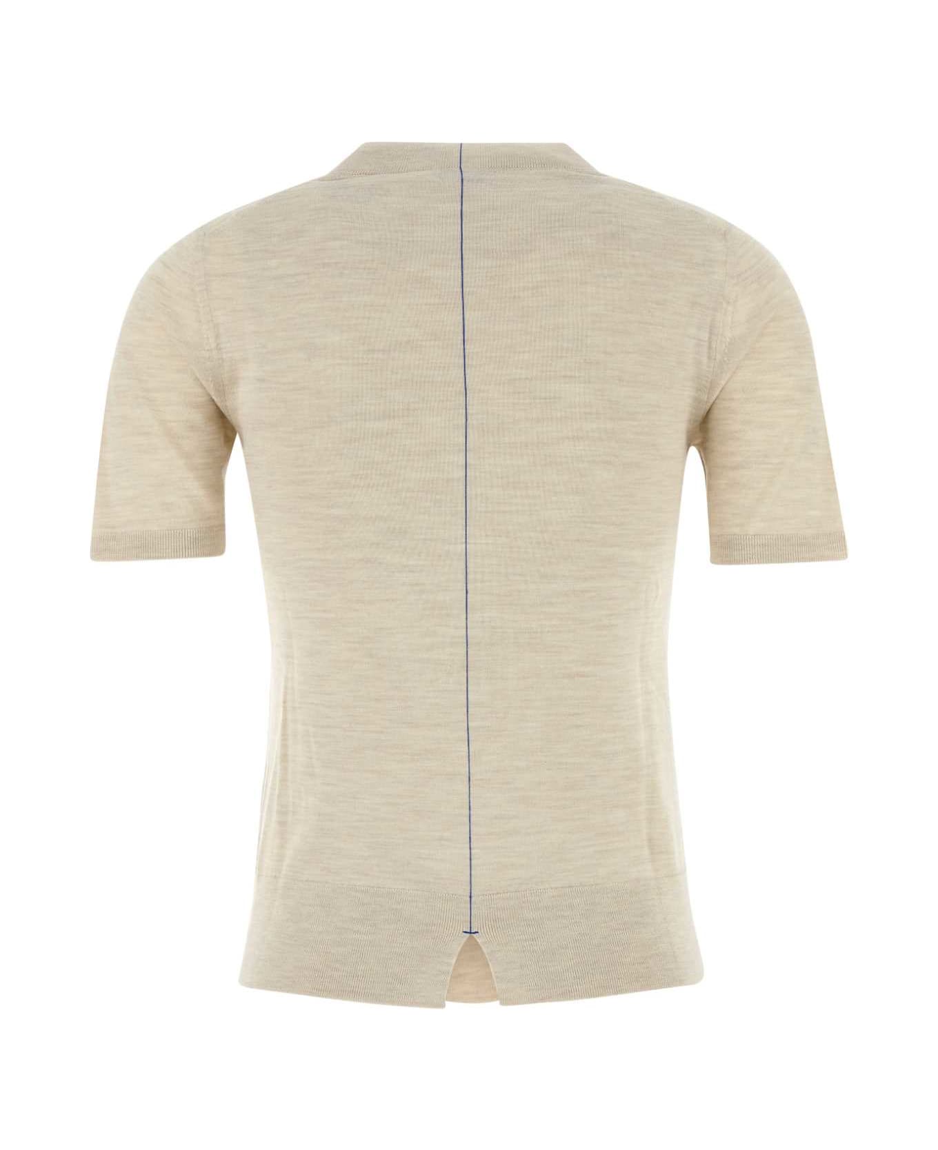 Burberry Sand Wool T-shirt - NUTMEG