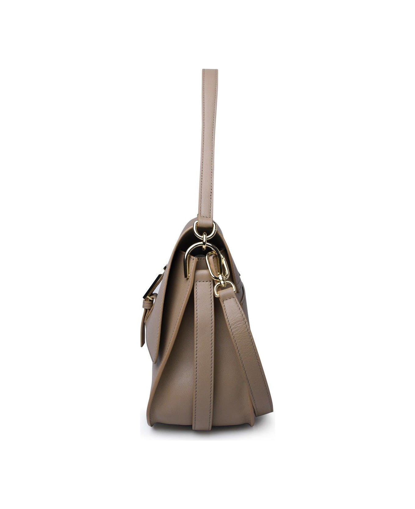 Furla Flow Logo Plaque Tote Bag - GREY