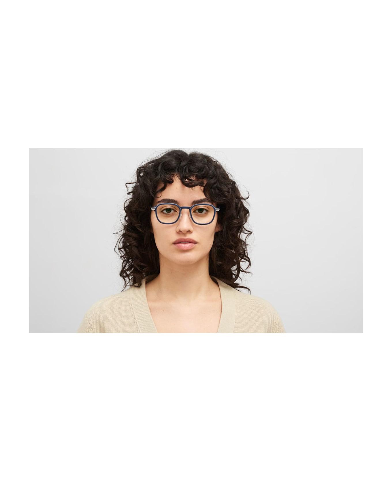 Mykita Fir Mhl3 - Navy / Shiny Silver Rx Glasses - Blue Navy