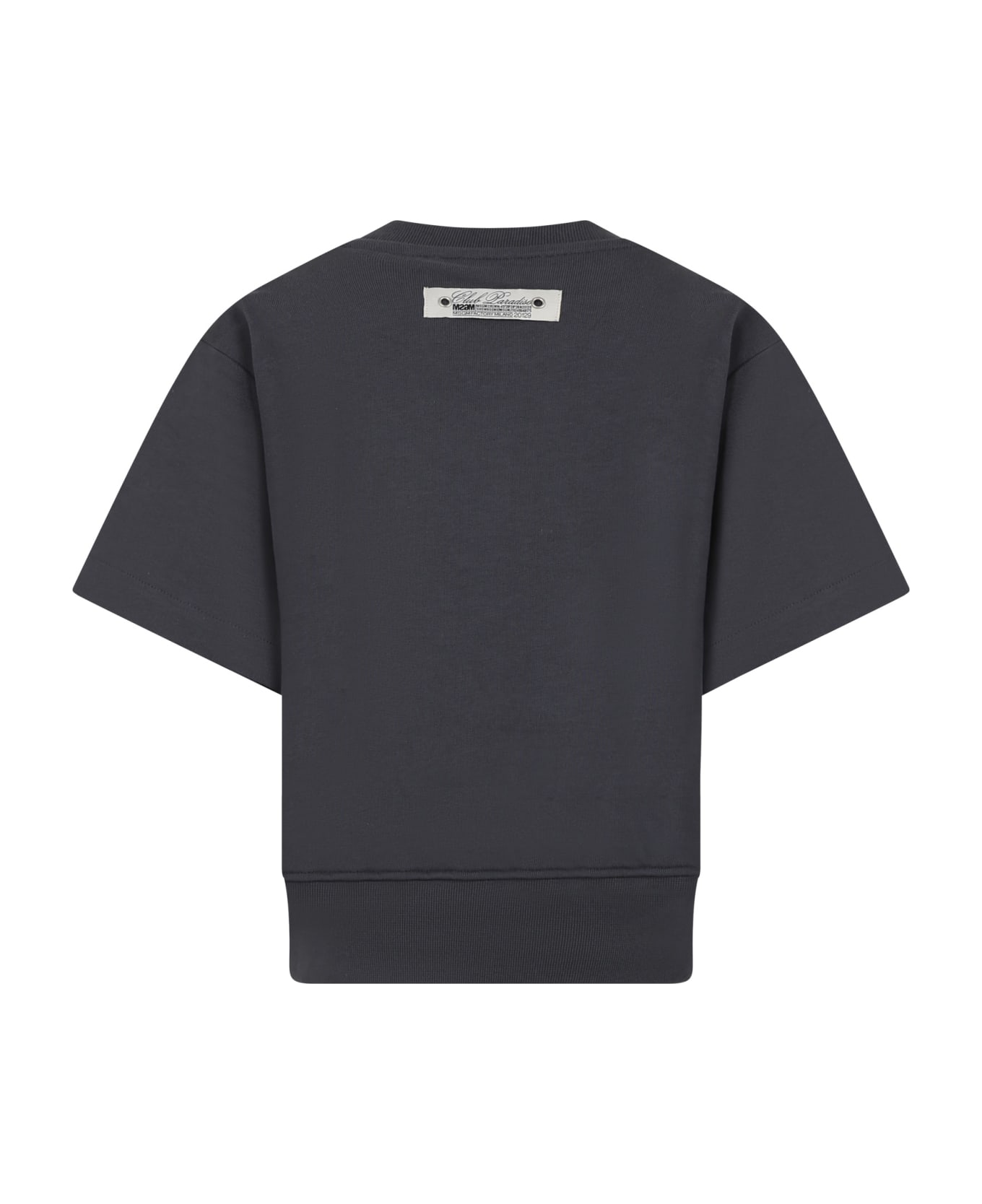 MSGM Grey Sweatshirt For Boy With Logo ニットウェア＆スウェットシャツ