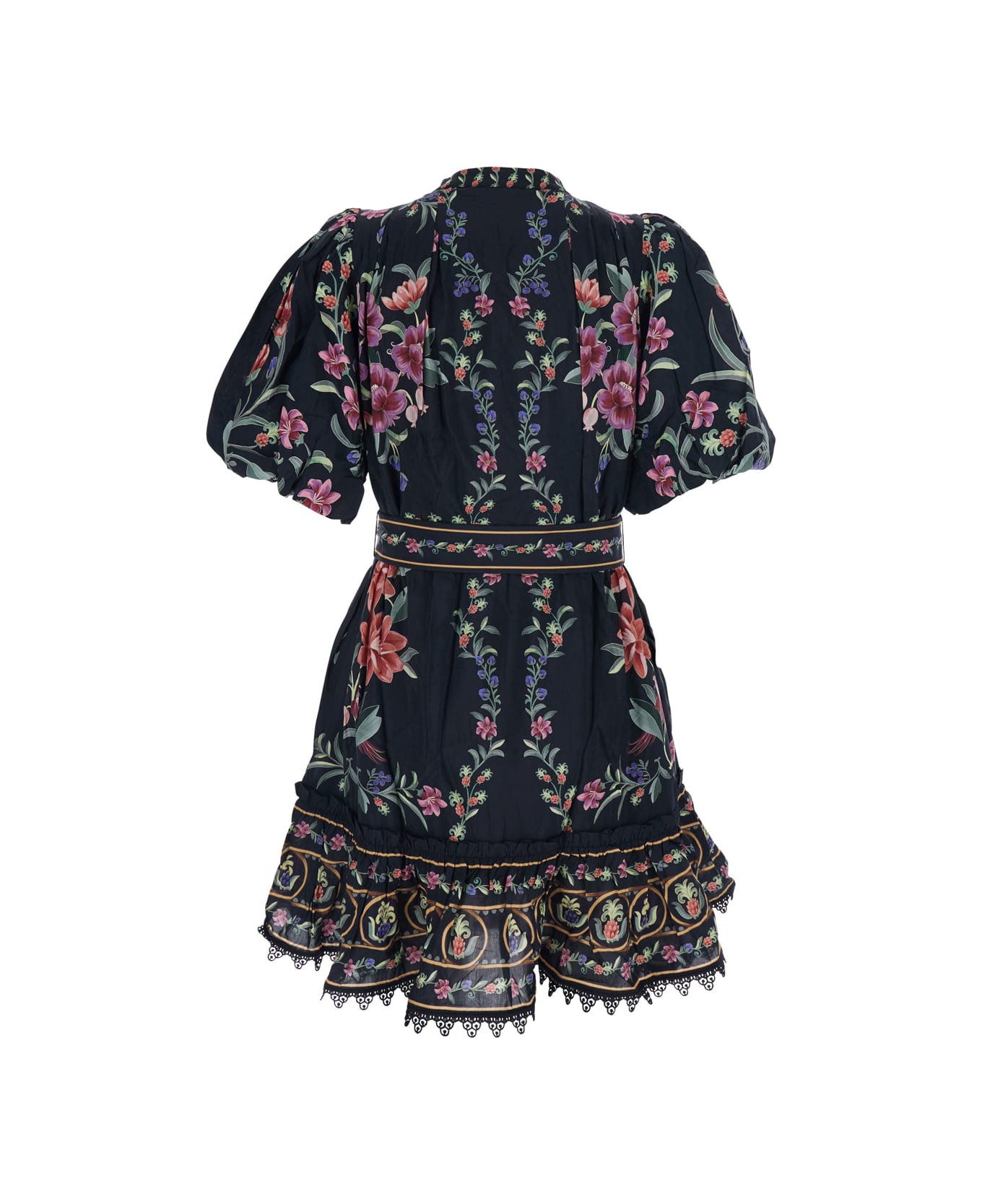 Farm Rio Belle Garden Black Mini Dress - Black ワンピース＆ドレス