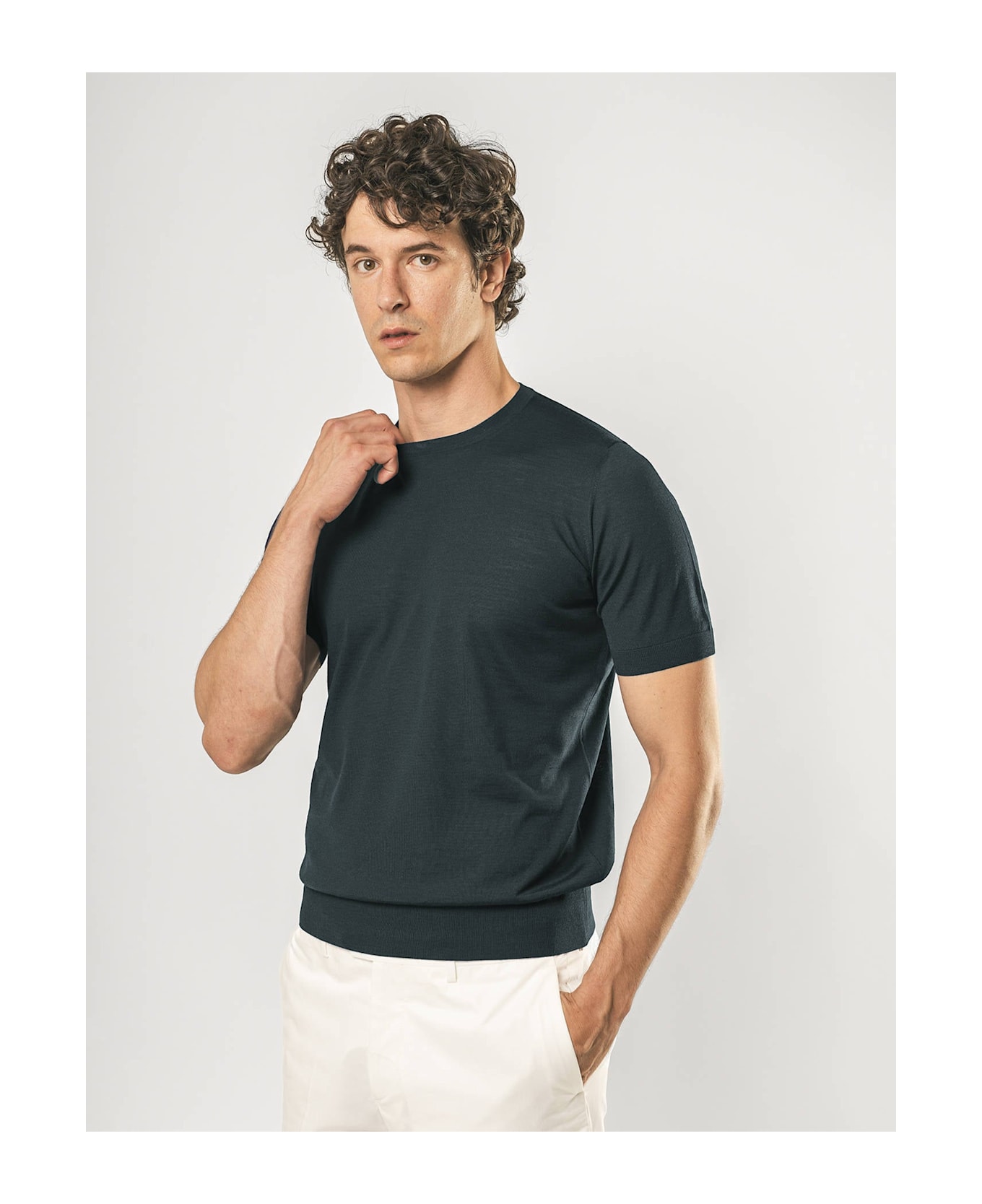 Larusmiani Crewneck Roquebrune T-Shirt - DimGray