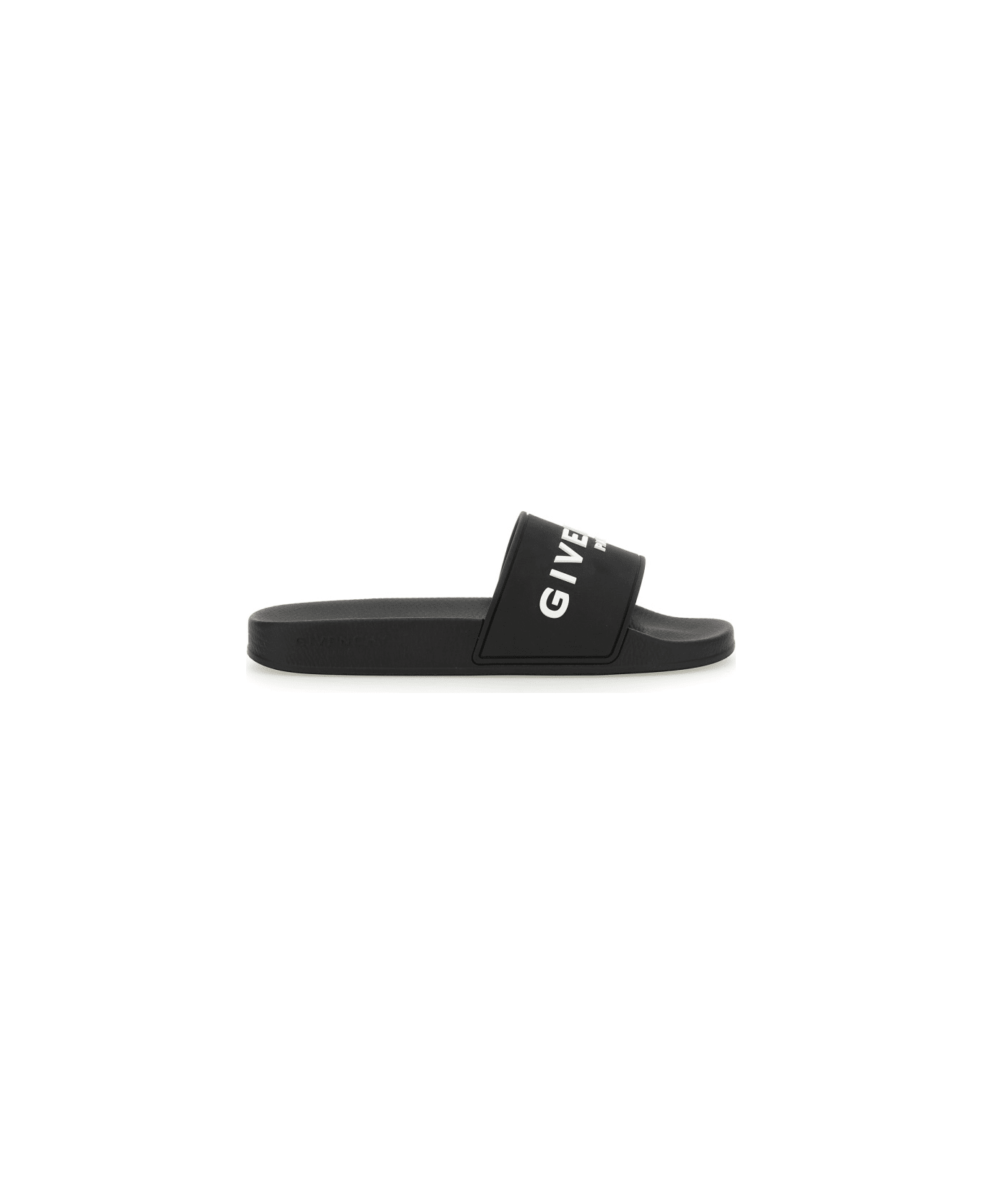 Givenchy Sandalo Slide Con Logo - BLACK