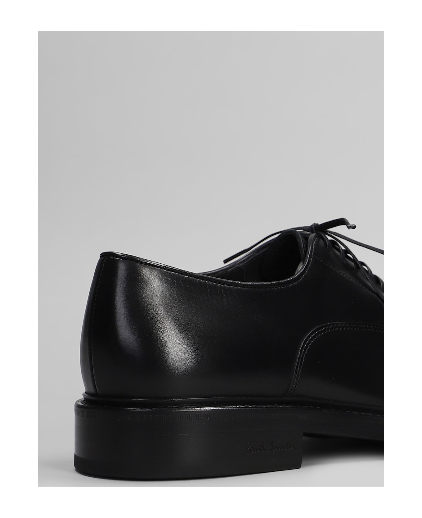 Paul Smith Soloman Lace Up Shoes In Black Leather - black