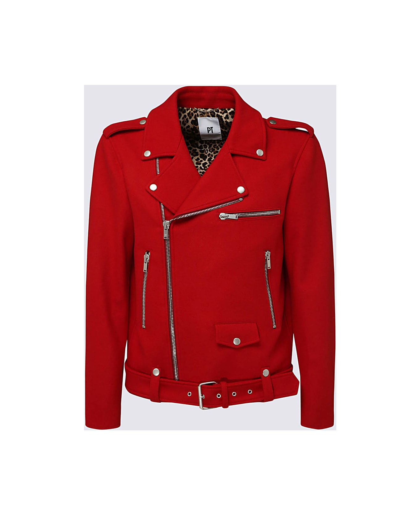 PT Torino Red Virgin Wool Casual Jacket - ROSSO CARDINALE