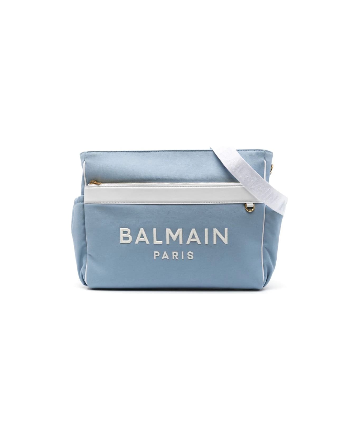 Balmain Borsa Fasciatoio Con Ricamo - Azzurra