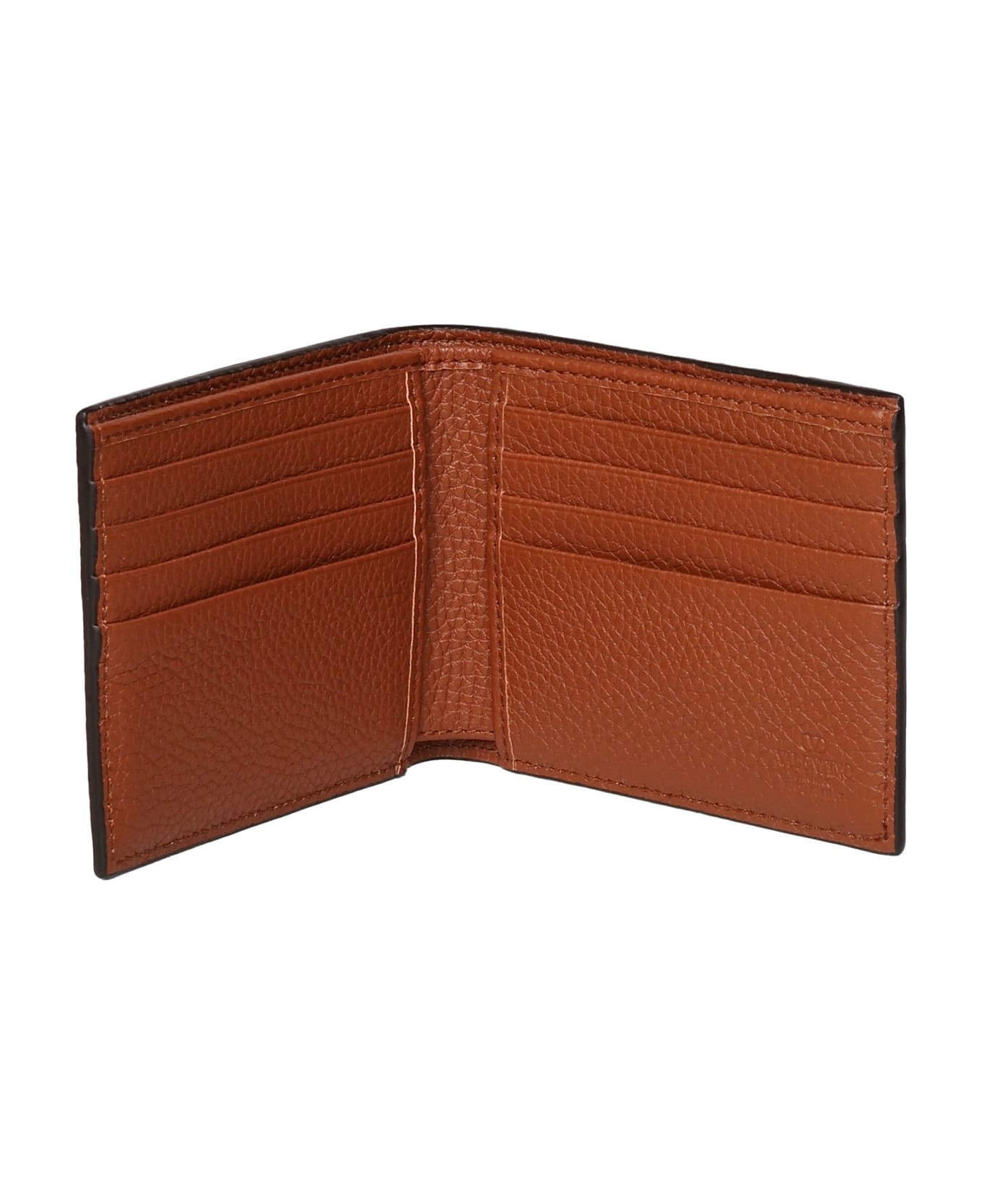 Rockstud Wallet In Garnet Calfskin