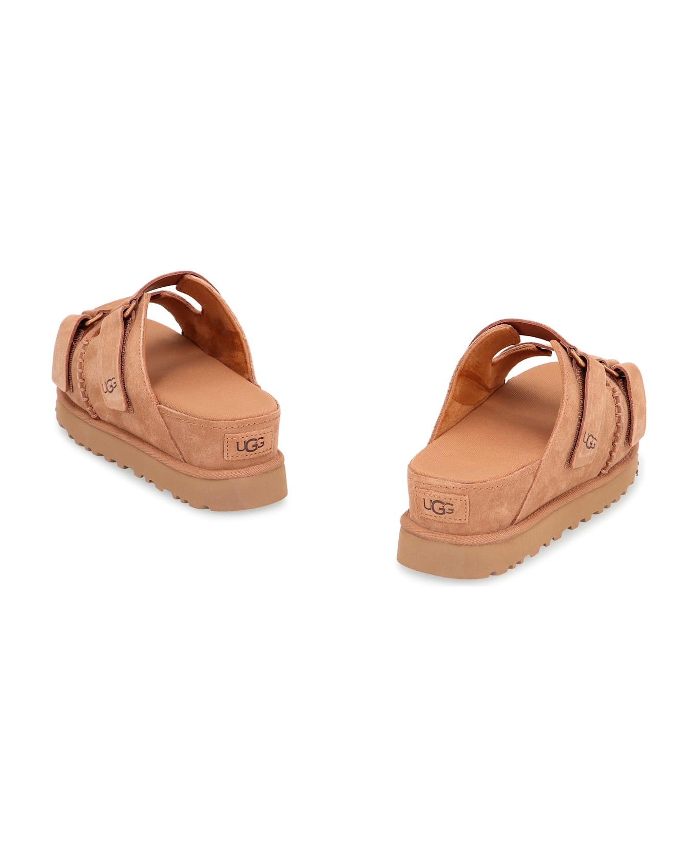 UGG Goldenstar Hi Leather Slides - Marrone