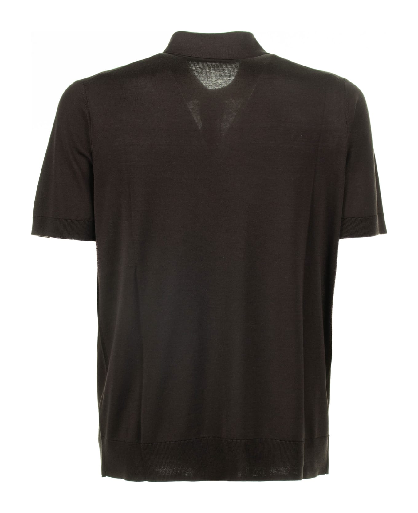 Paolo Pecora Brown Polo Shirt With Short Sleeves - CIOCCOLATO ポロシャツ