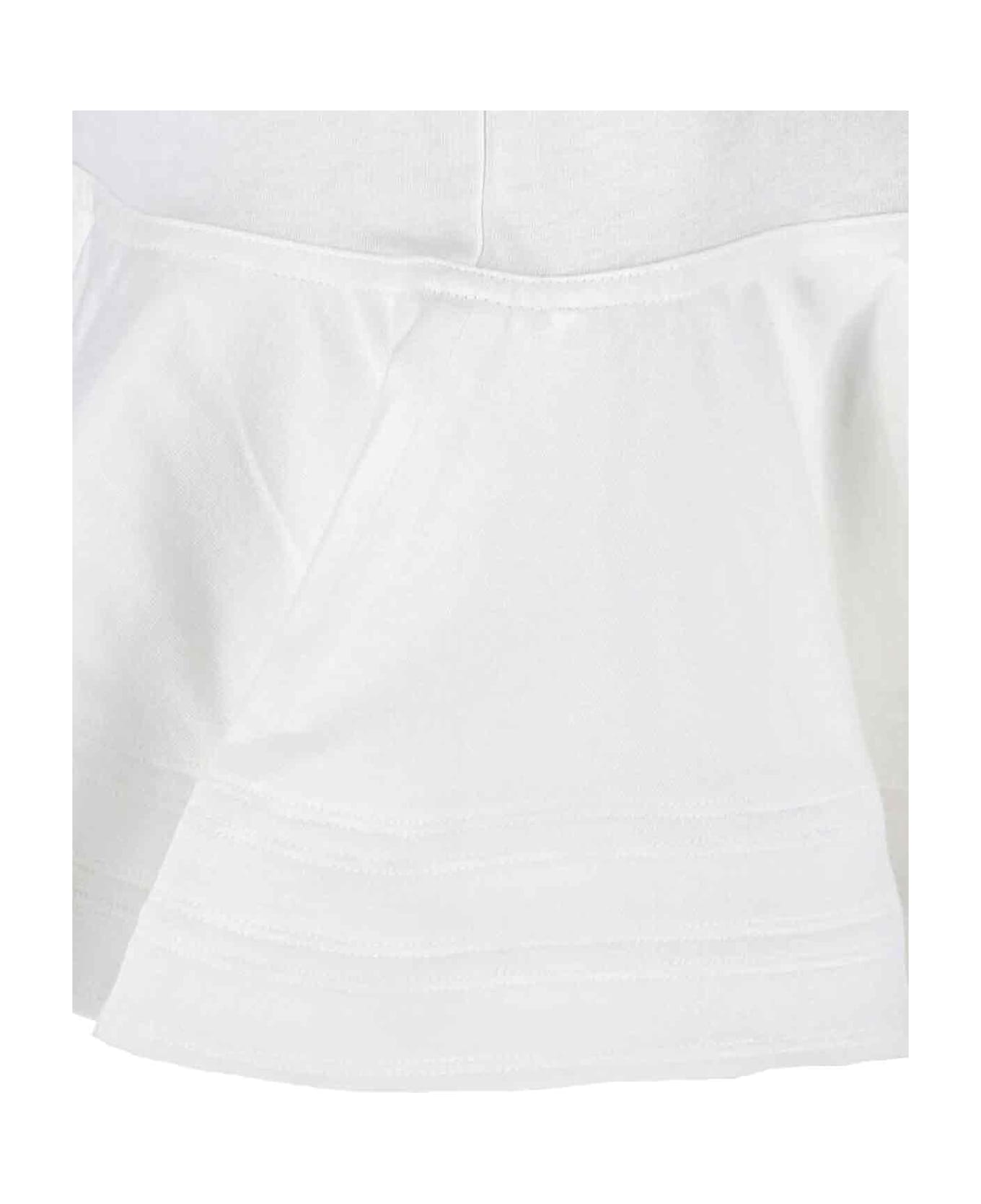 Alaia Flared T-shirt 'peplum' - White