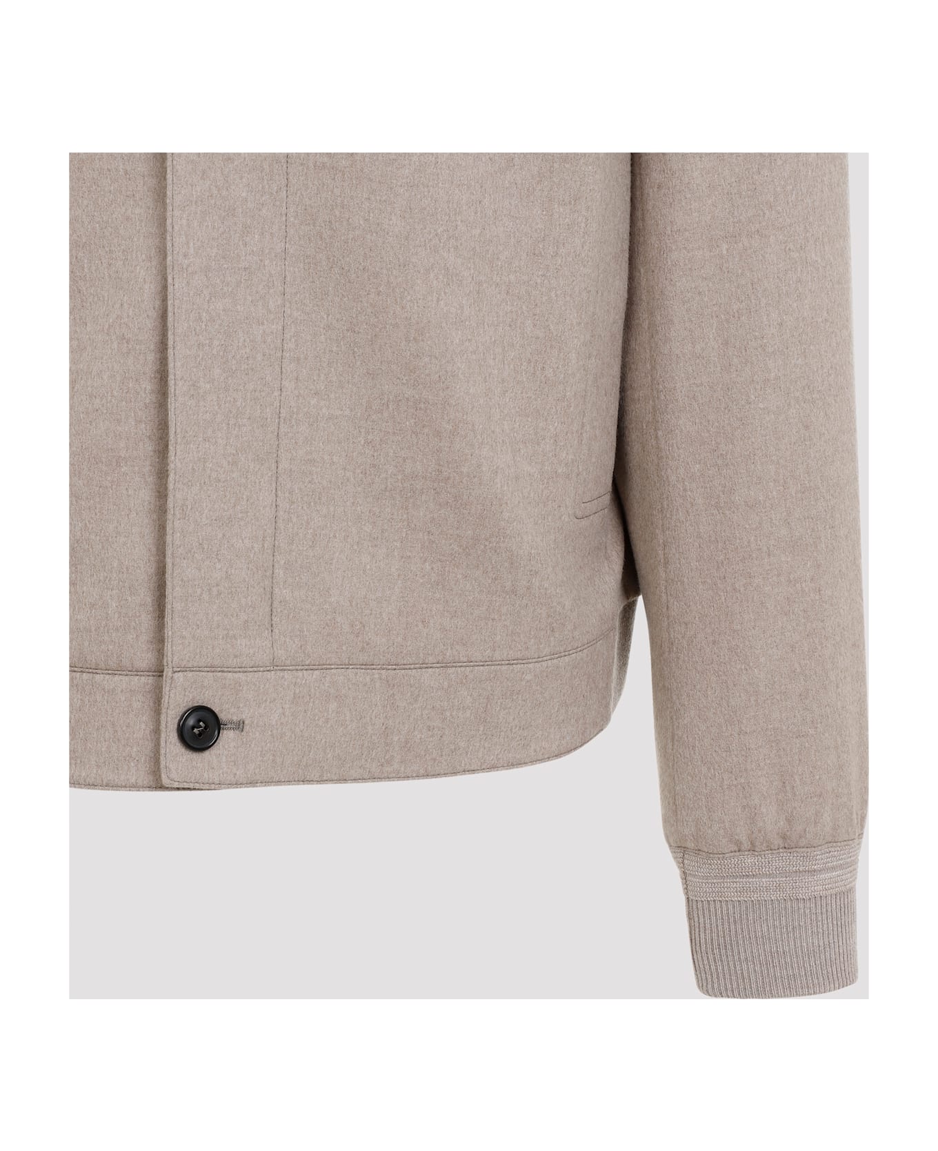 Zegna Cashmere Bomber Jacket - Marrone Medio Unito