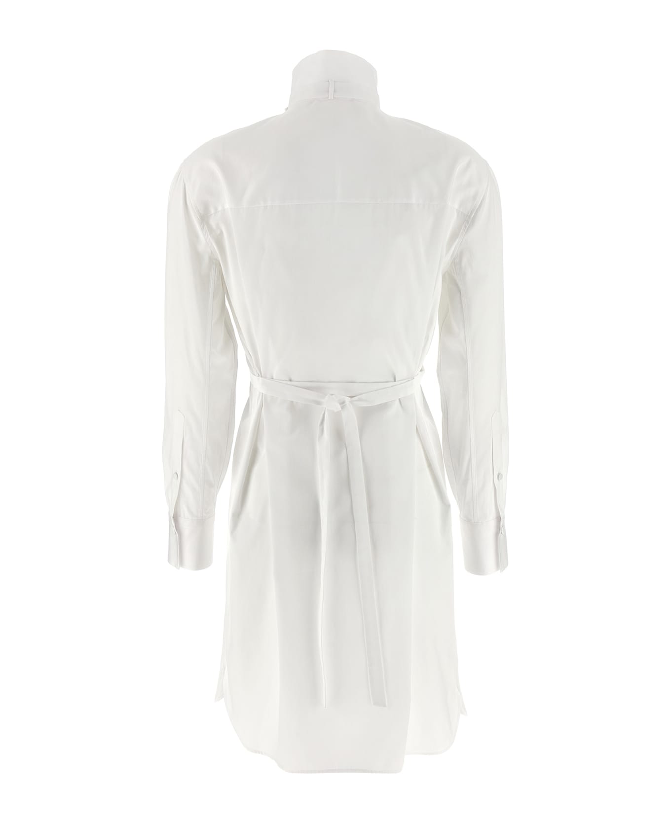 Alexander McQueen Tuxedo Chemisier Dress - OPTICALWHITE