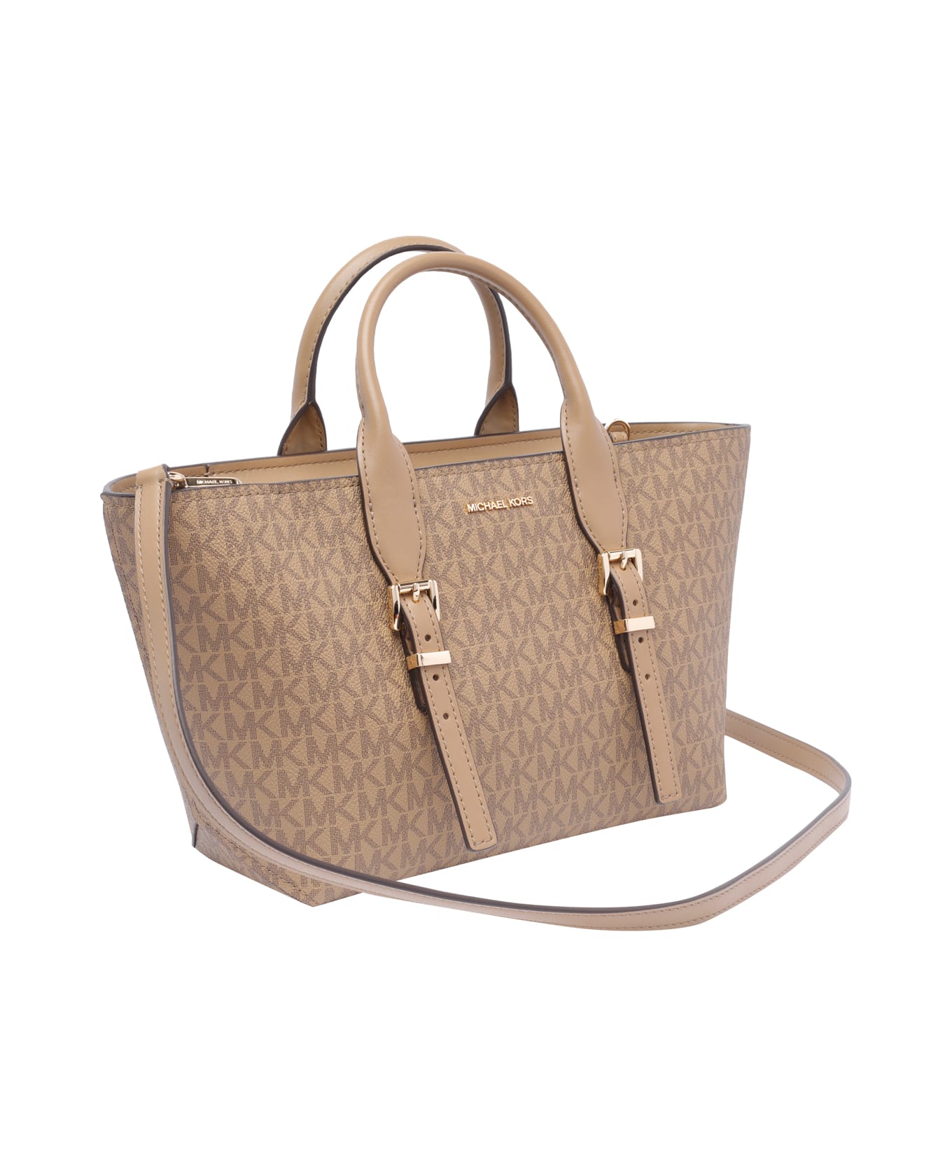 MICHAEL Michael Kors Moore Satchel Bag - Beige