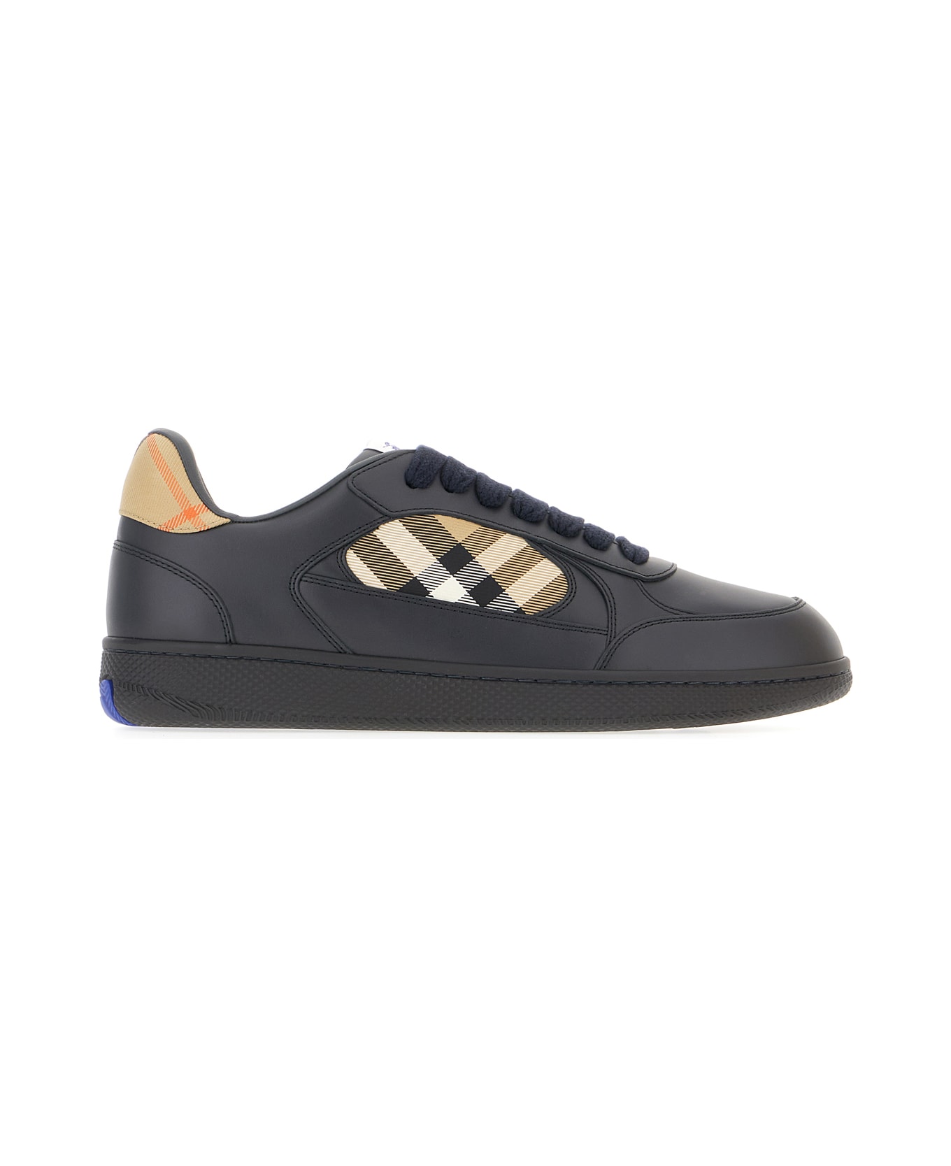 Burberry Midnight Blue Leather Terrence Sneakers - INDIGO SAND IP CHK スニーカー