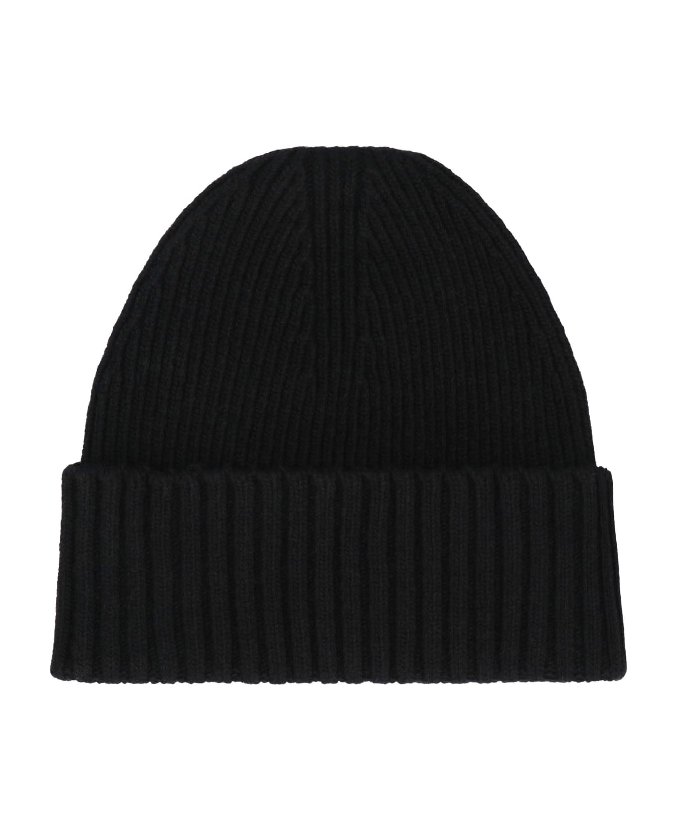 Y-3 Beanie Ribbed Knit Beanie - black
