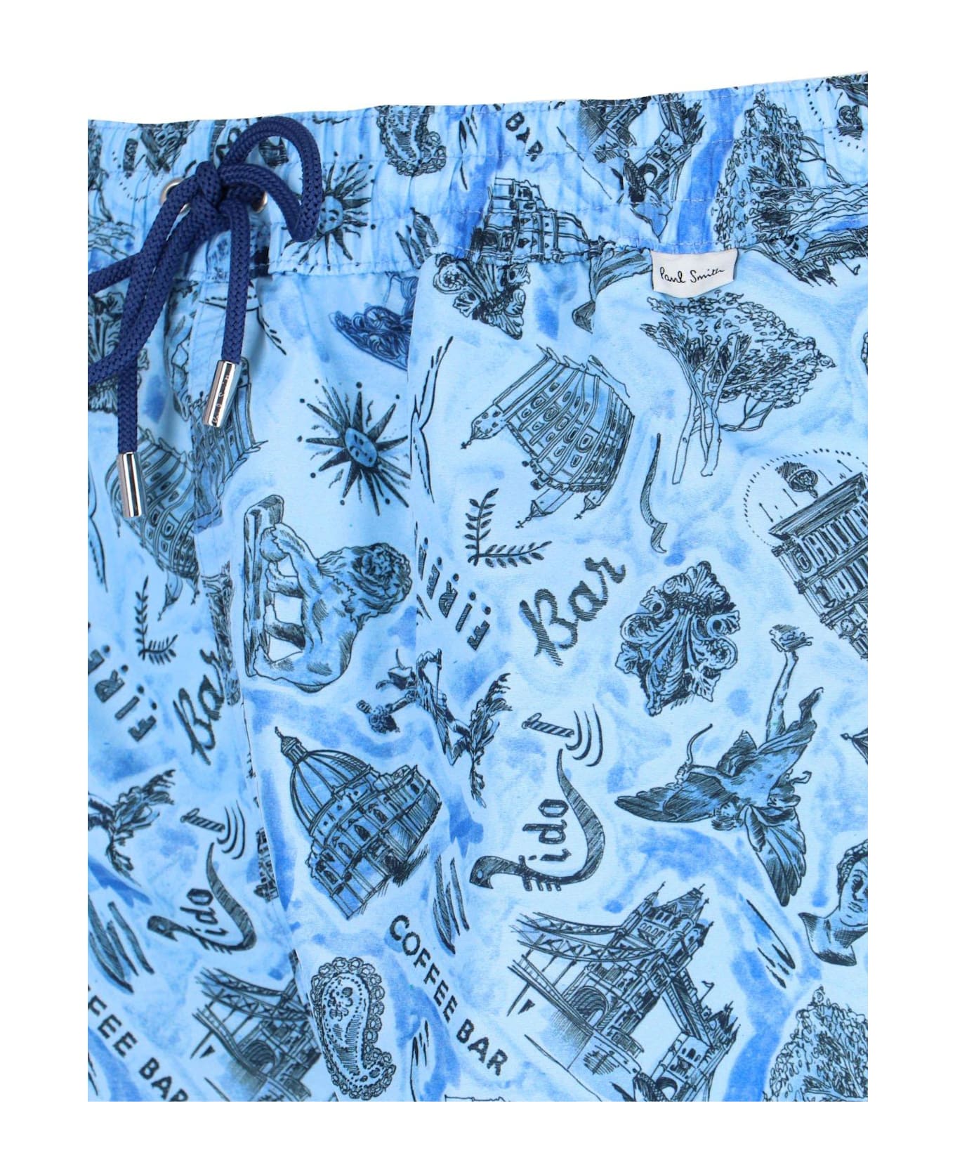 Paul Smith Souvenir Print Swim Shorts - Clear Blue