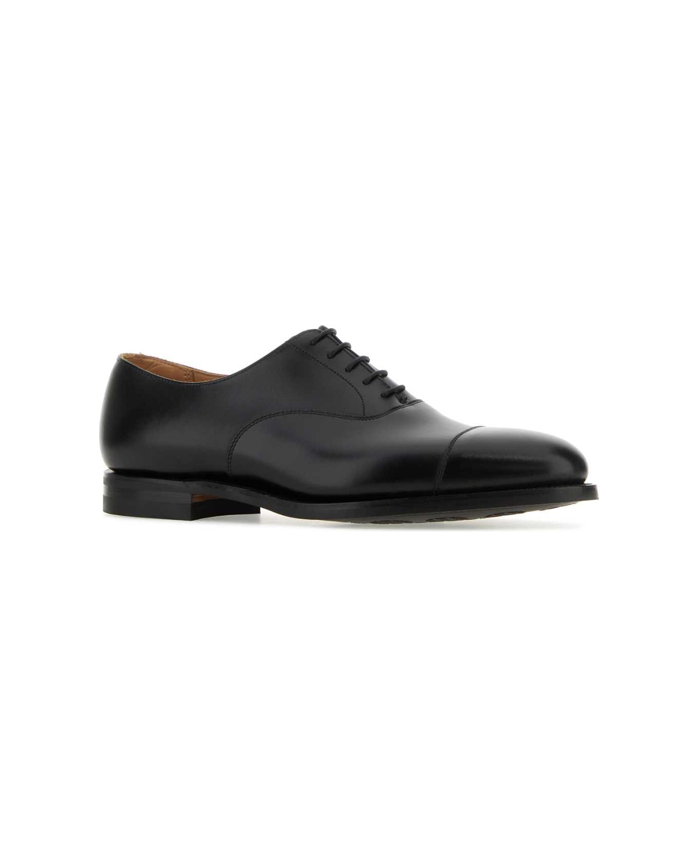 Crockett & Jones Black Leather Connaught 2 Lace-up Shoes - BLACK