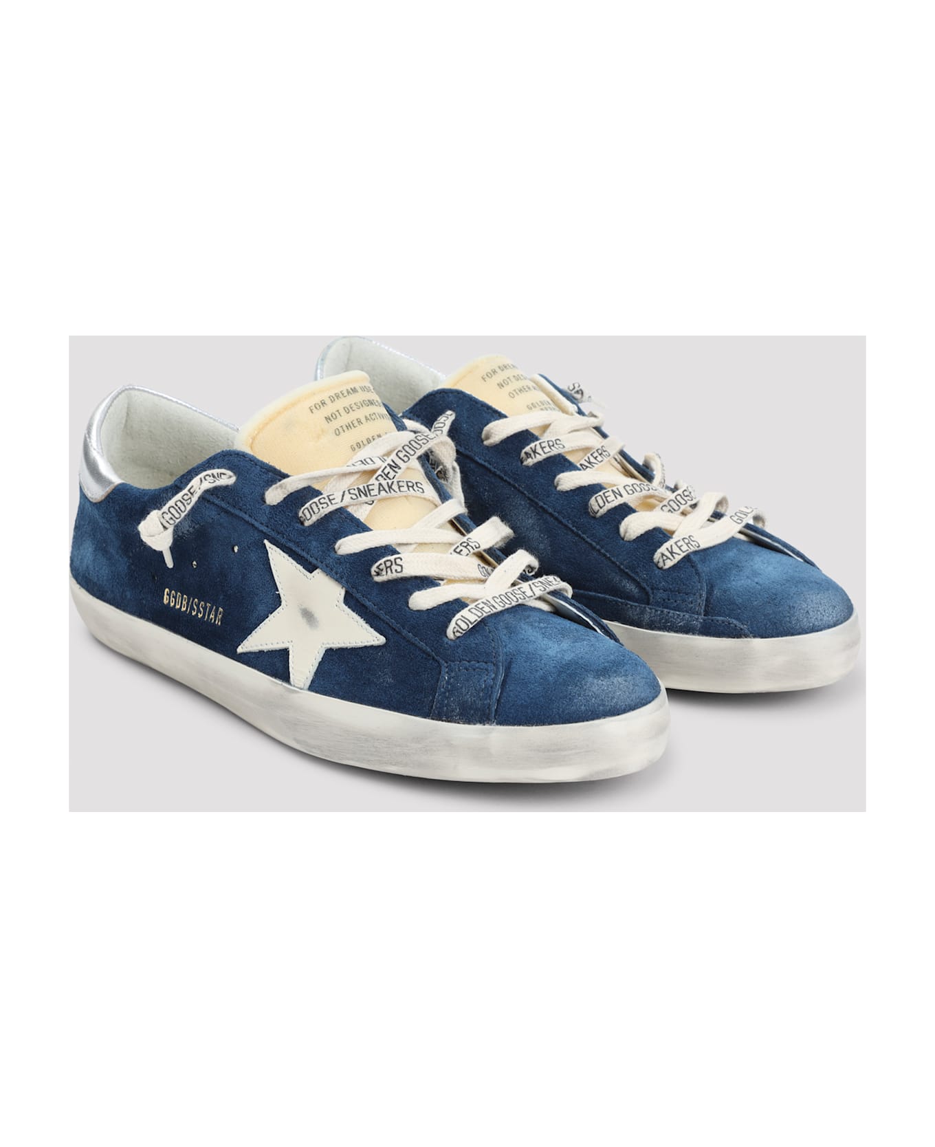 Golden Goose Superstar Sneakers - Aviator Blue Cream Silver