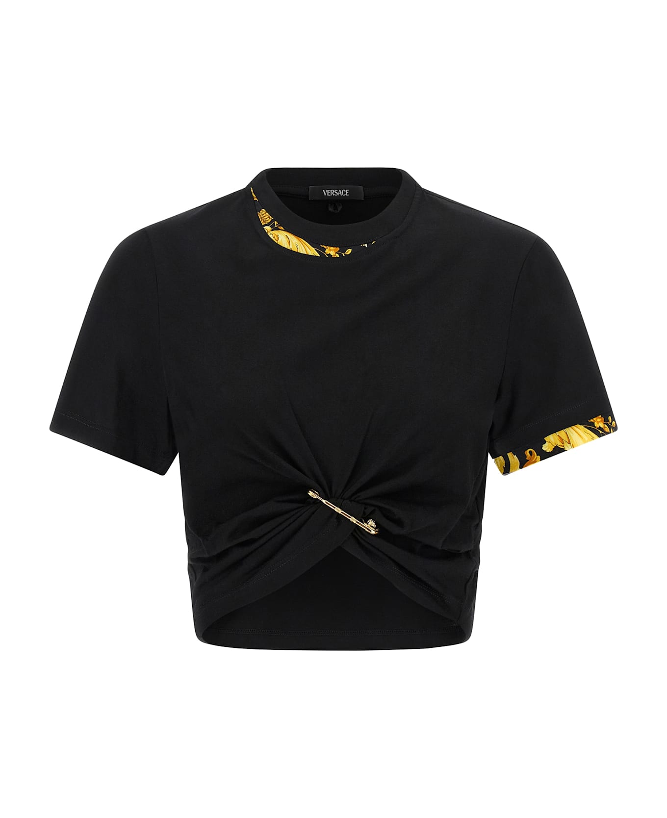 Versace 
barocco
 Double Layer T-shirt - Black  