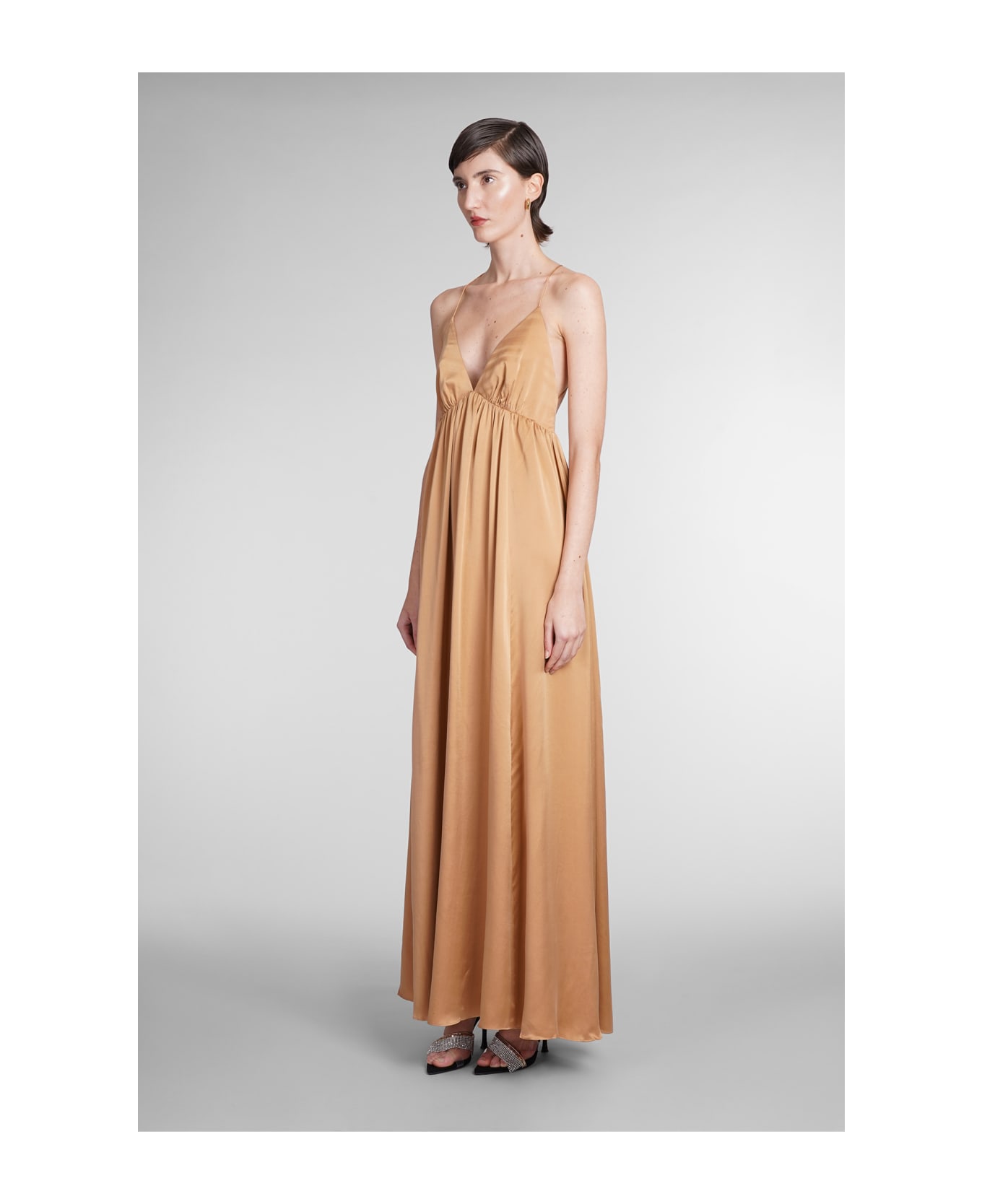Zimmermann Dress In Brown Silk - brown ワンピース＆ドレス