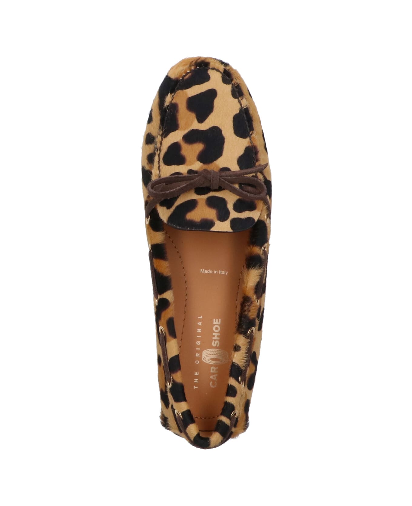 Car Shoe Pony Hair Loafers - Brown