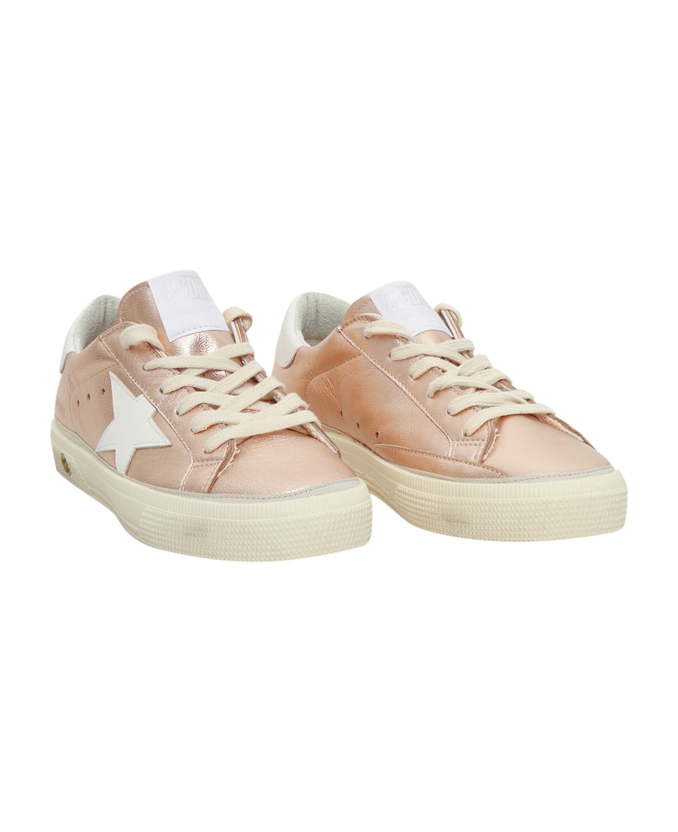 Golden Goose May Laminated Upper Leather Star And Heel - PINK