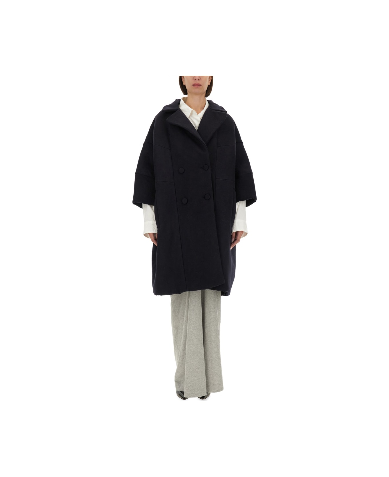 Dries Van Noten Cocoon Coat - BLUE