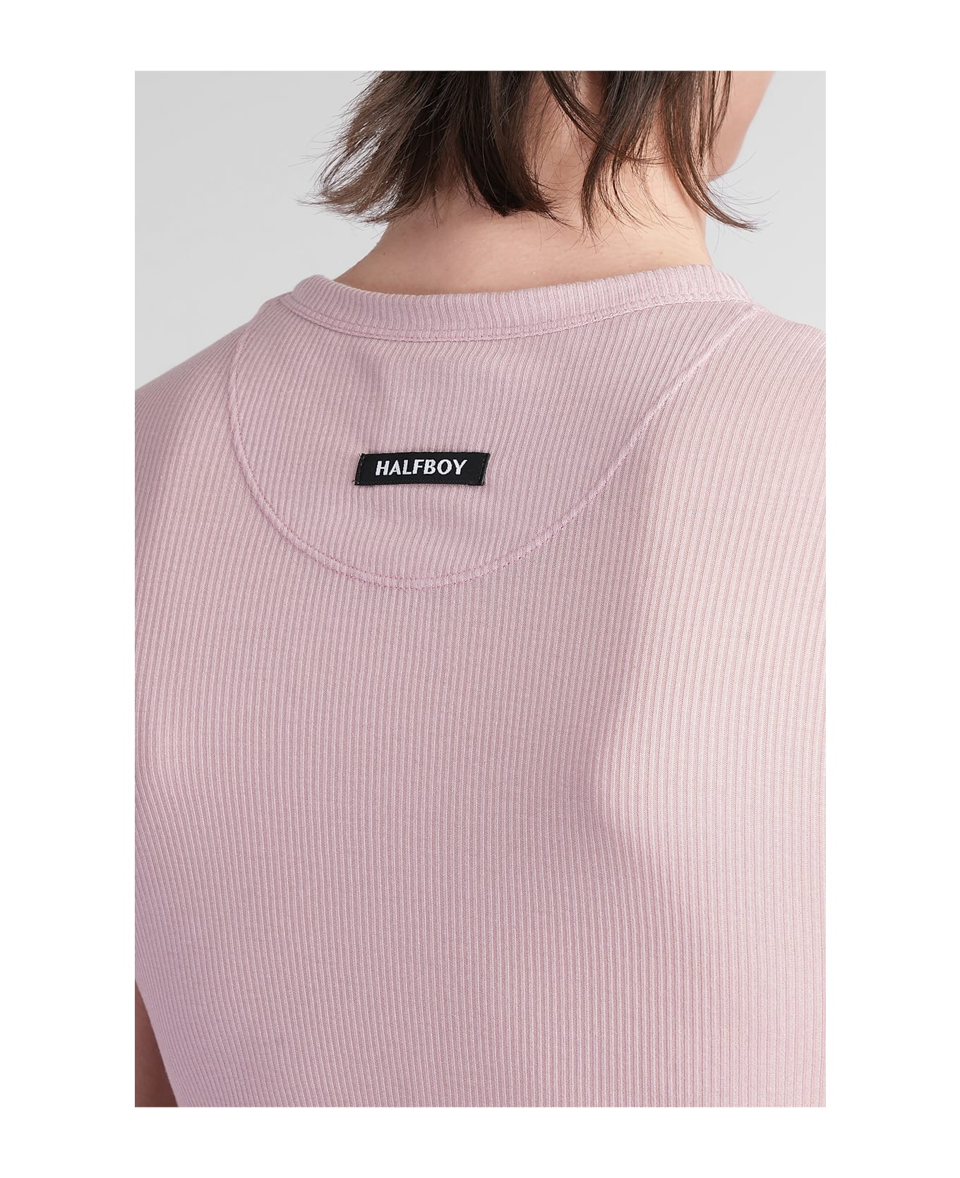 HALFBOY T-shirt In Rose-pink Modal - rose-pink