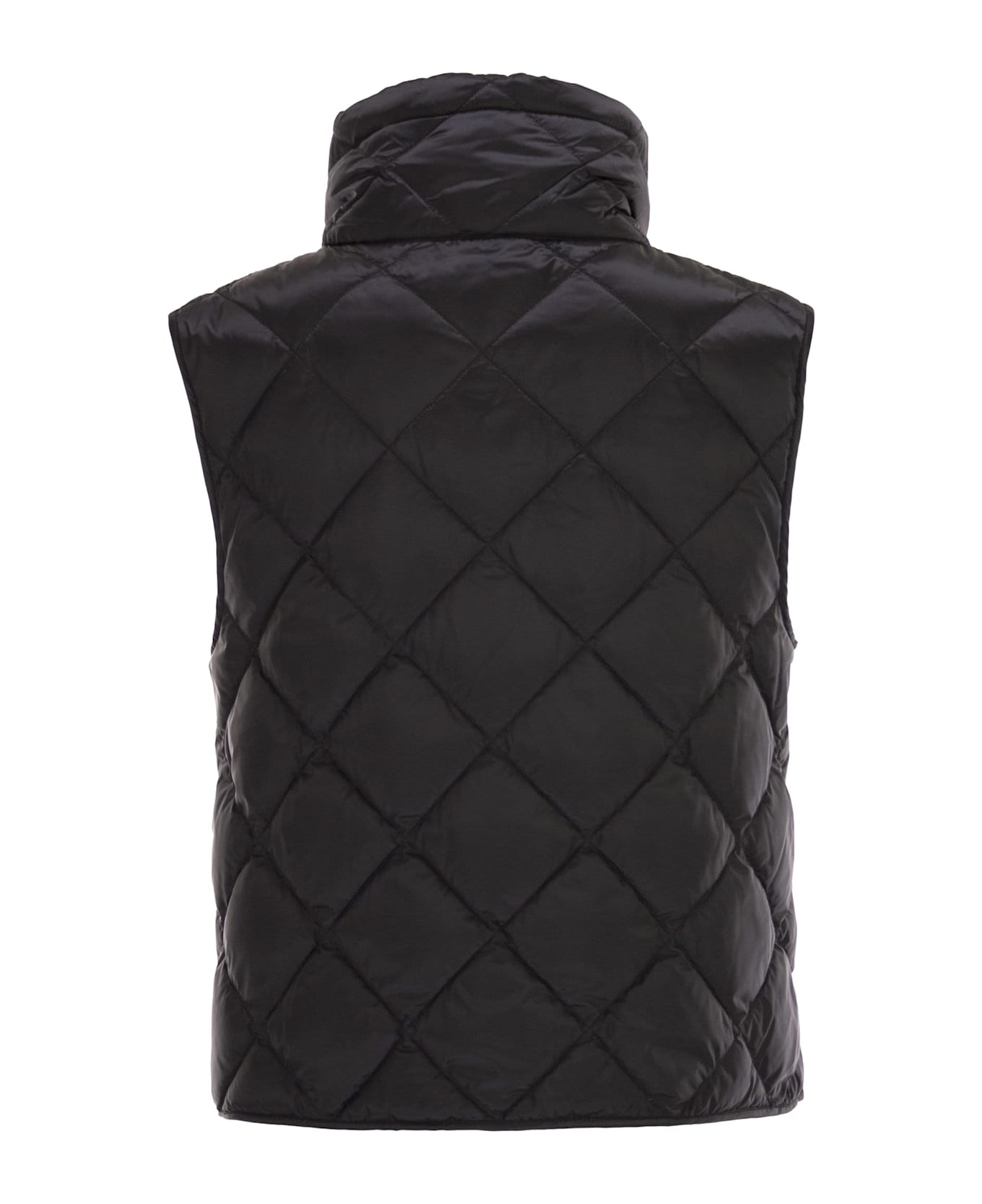 Max Mara The Cube Tegic - Drip-proof Canvas Padded Waistcoat - Black