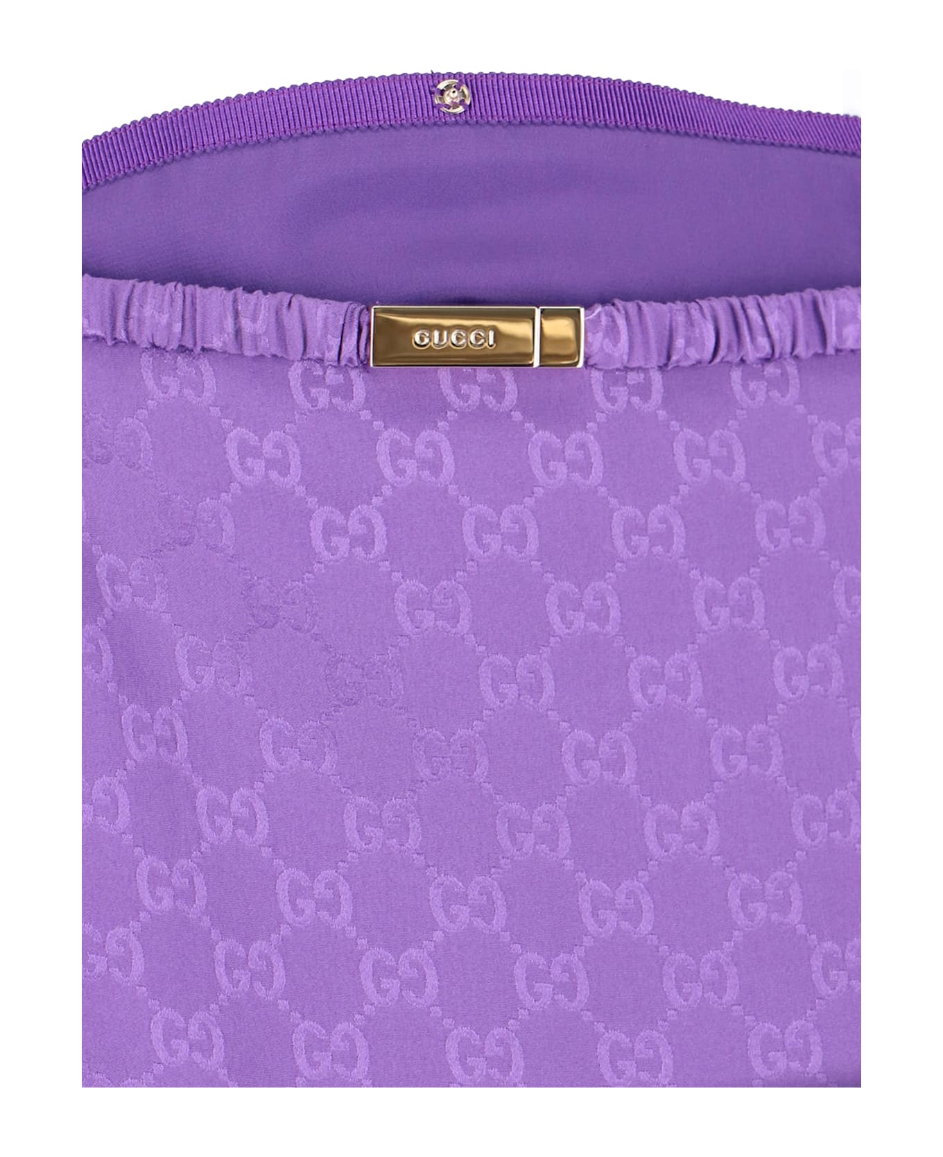 Gucci Silk Midi Skirt - Purple