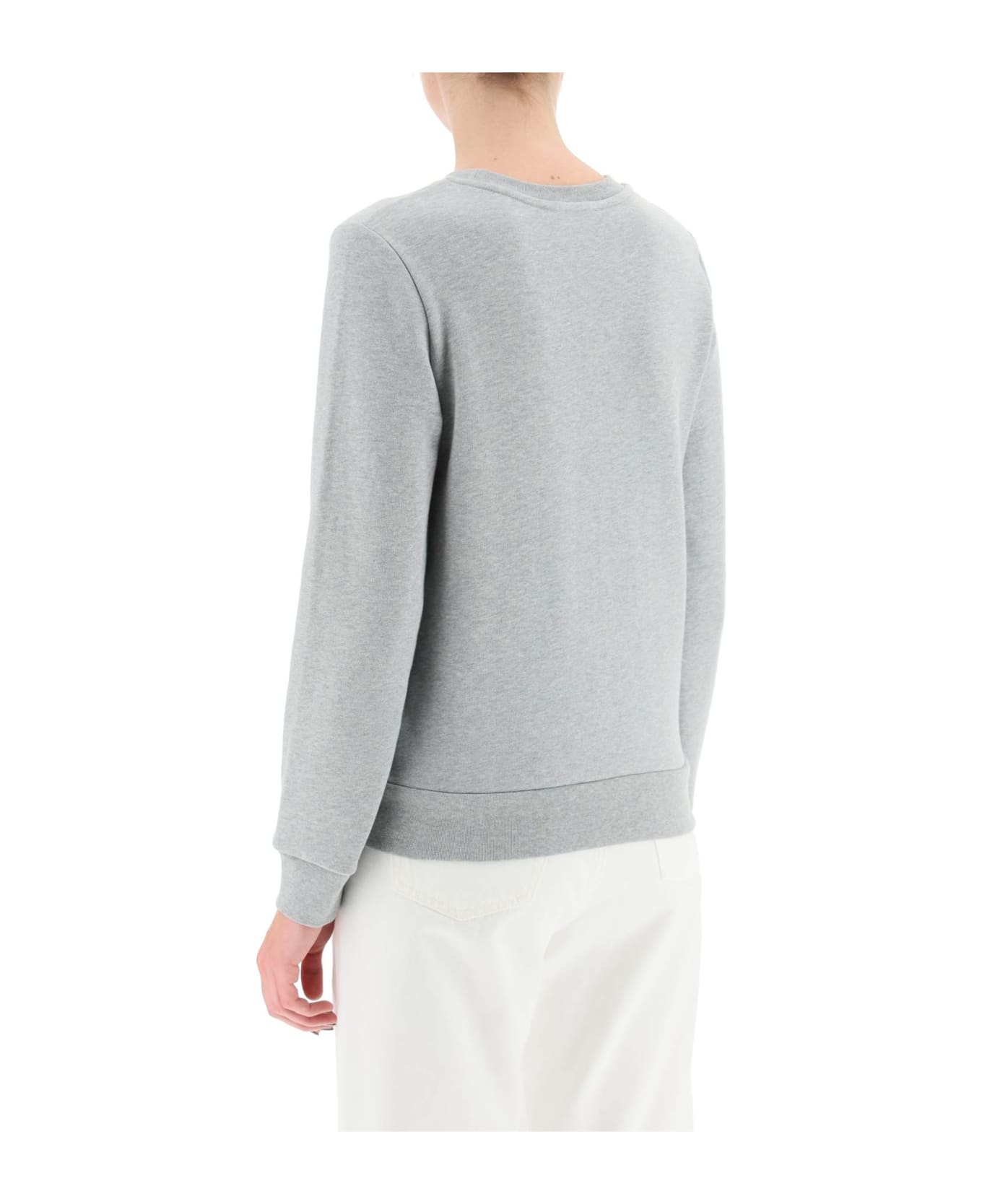 A.P.C. 'sweat Viva' Cotton Sweatshirt - GRIS CHINE VERMILLON (Grey)