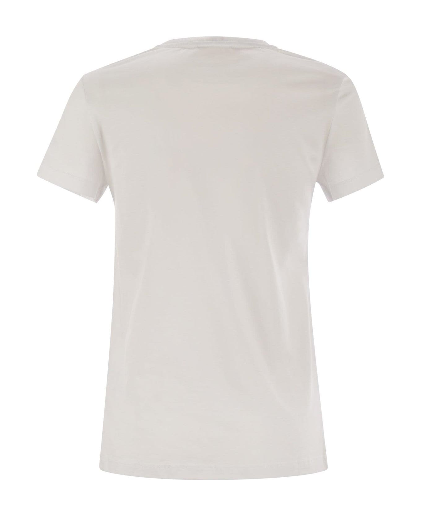Logo Embroidered Crewneck T-shirt - Thumbnail 3