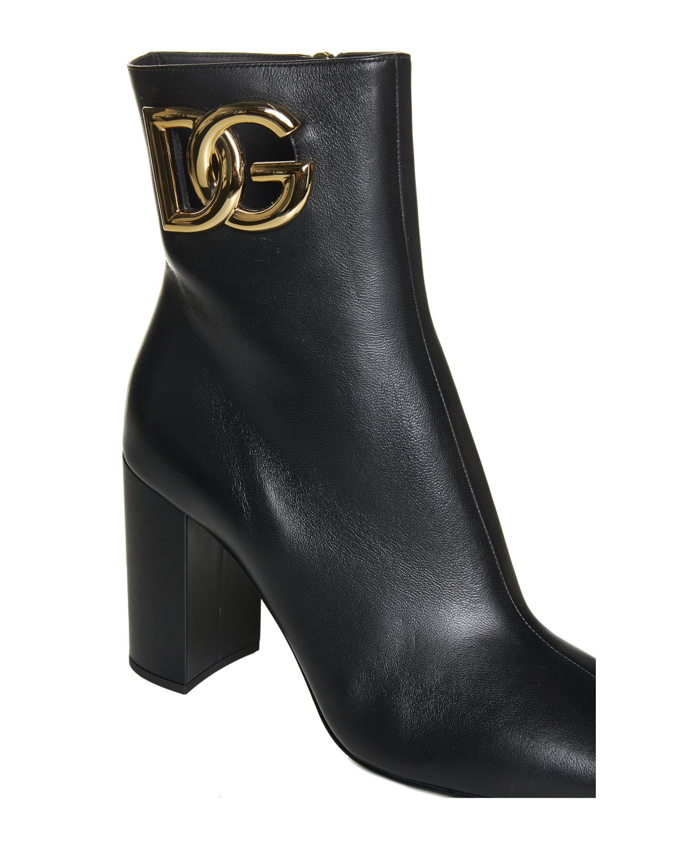 Dolce & Gabbana Ankle Boot With Logo - Nero ブーツ