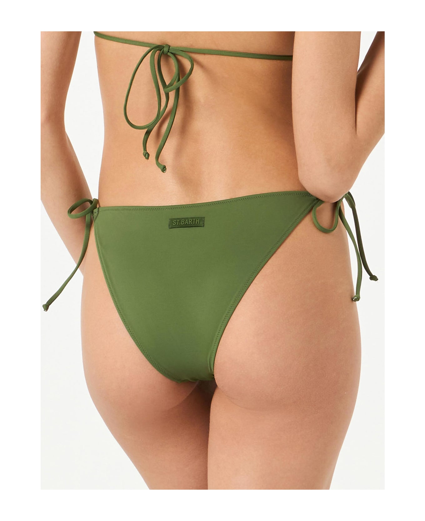 MC2 Saint Barth Woman Military Green Swim Briefs - GREEN
