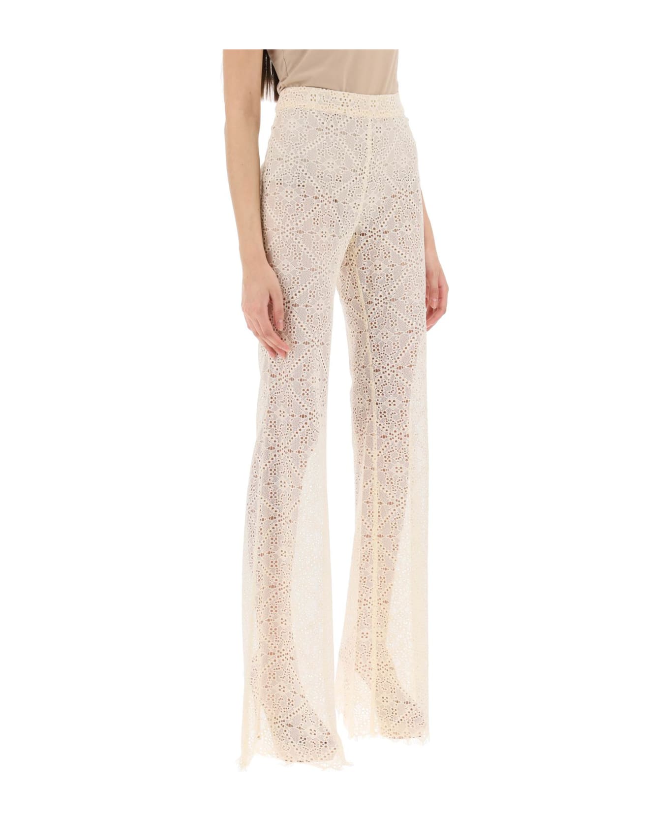 Dsquared2 Super Flared Lace Pants - White