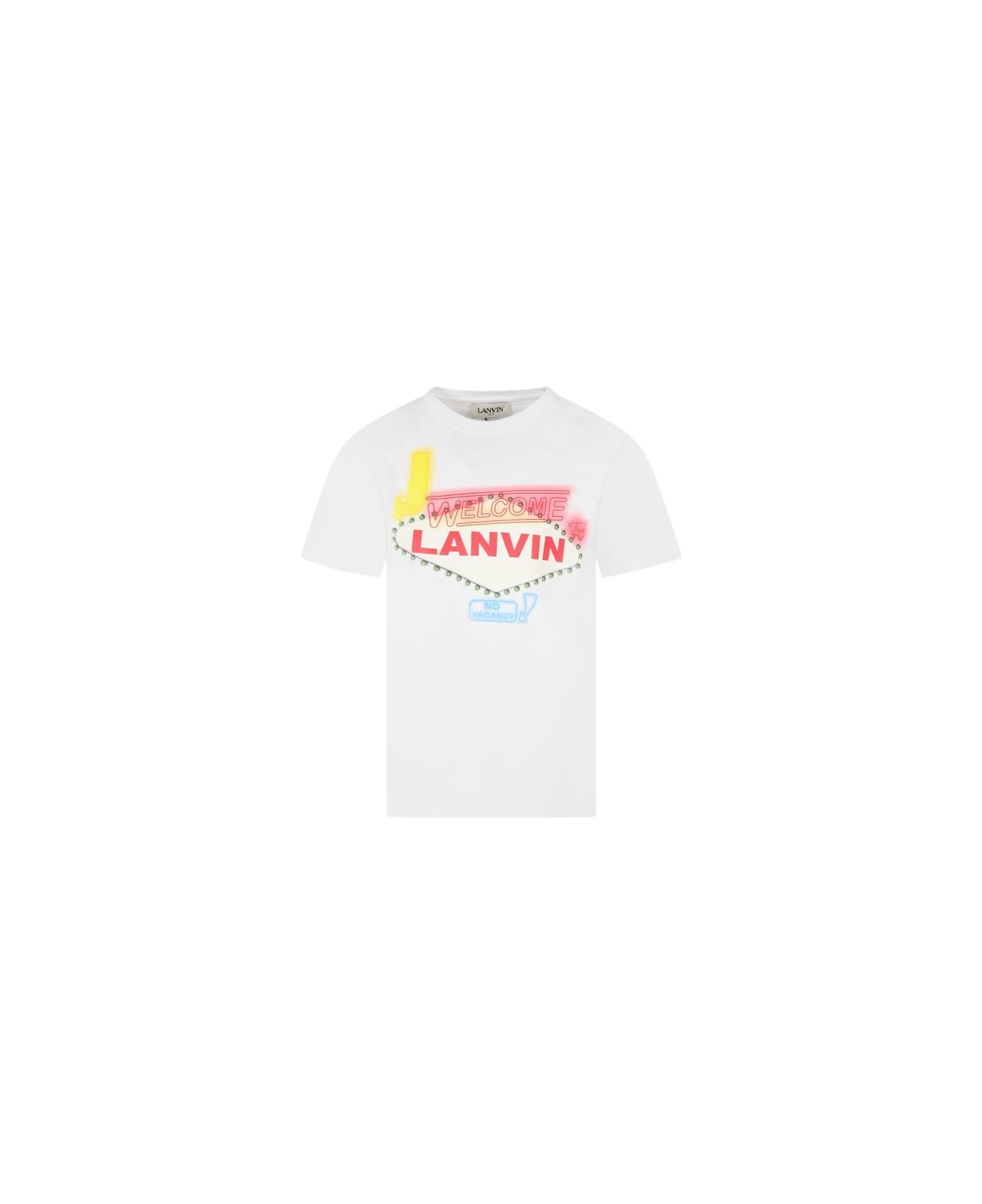 Lanvin White T-shirt With Print - White