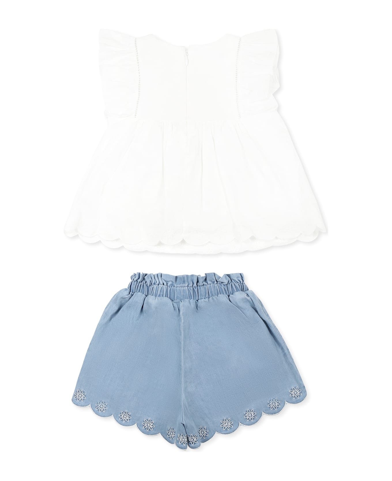 Chloé Multicolor Suit For Baby Girl With Flowers - Multicolor