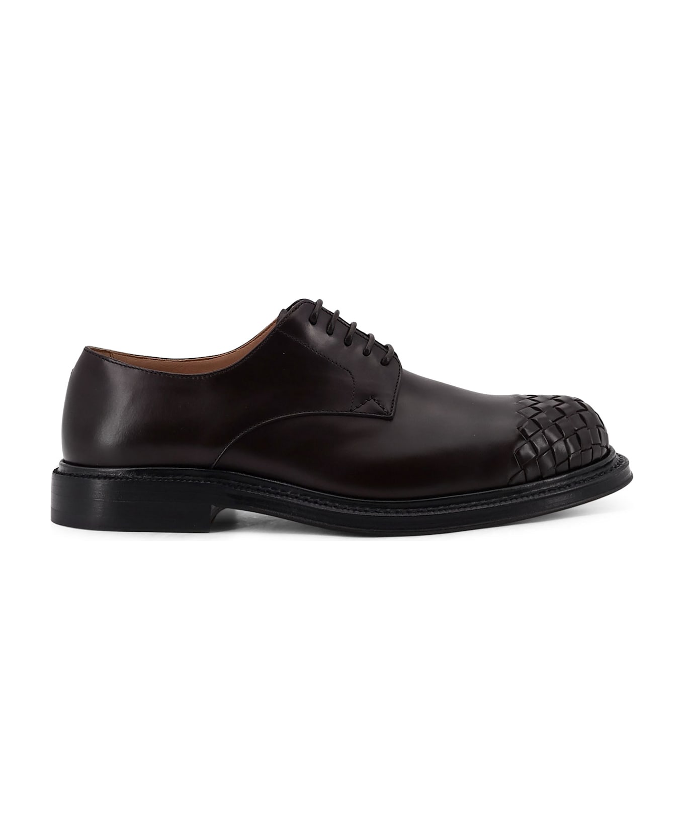 Bottega Veneta James Leather Lace-up Shoe - FONDANT