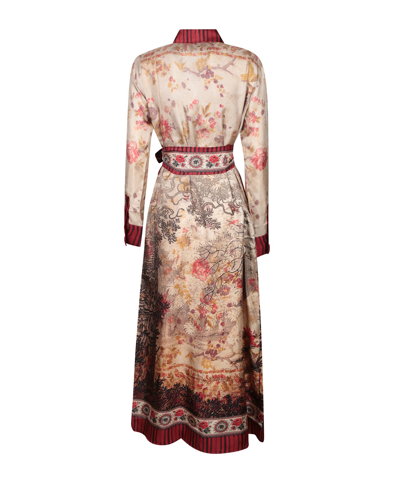 Pierre-Louis Mascia Red-beige Chemisier Dress - Beige
