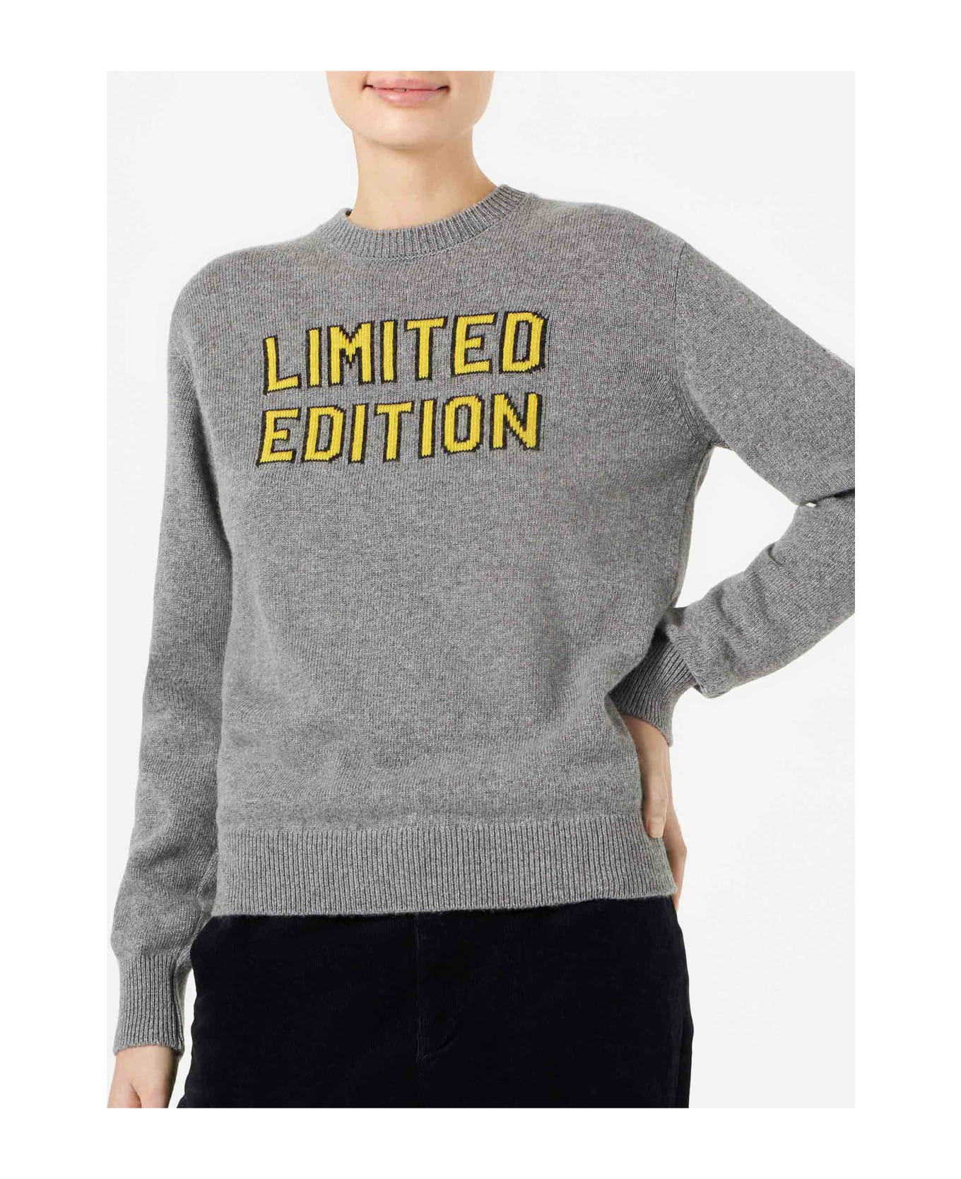 MC2 Saint Barth Woman Sweater With Limited Edition Lettering - GREY